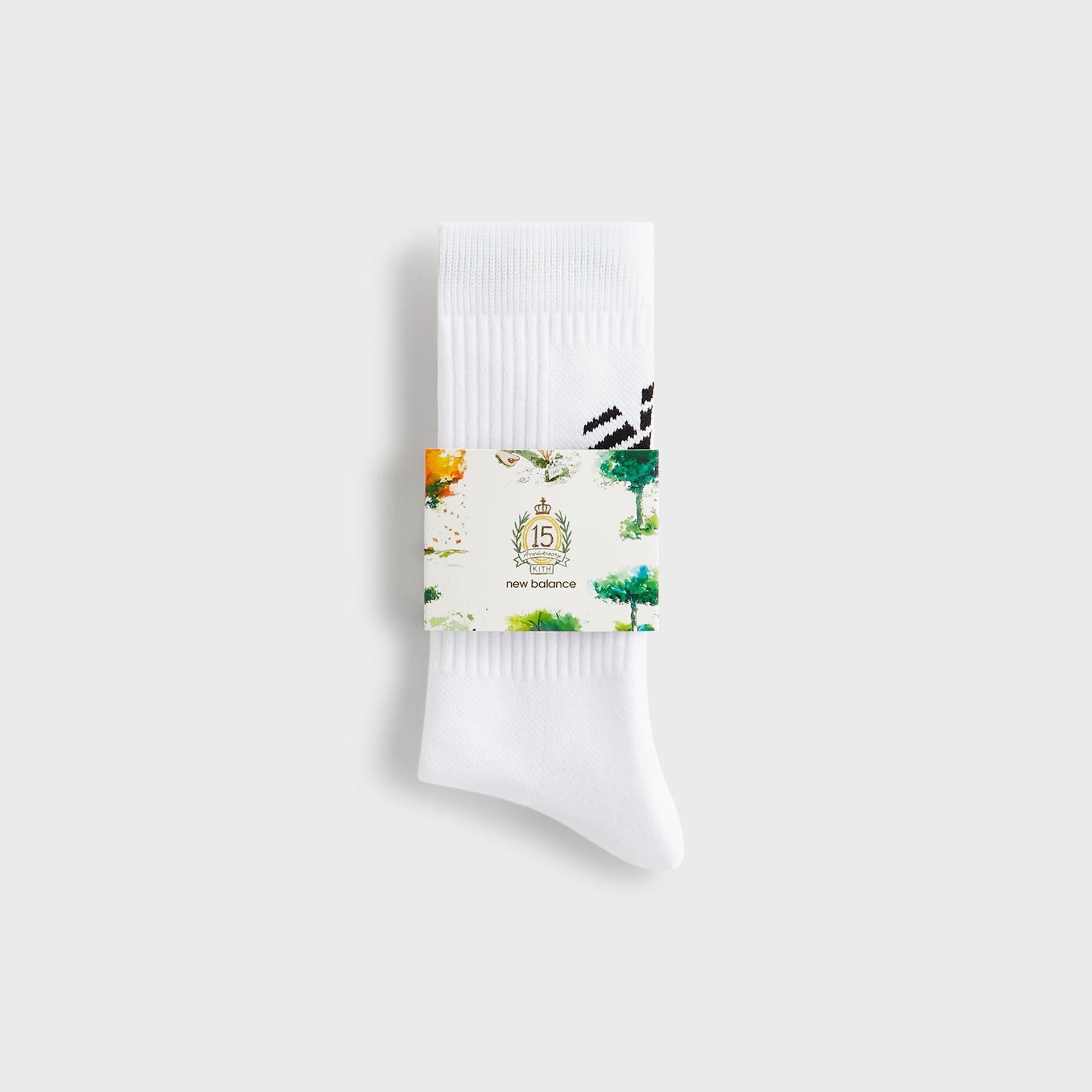 Kith & New Balance Big Logo Crew Socks - White - PH