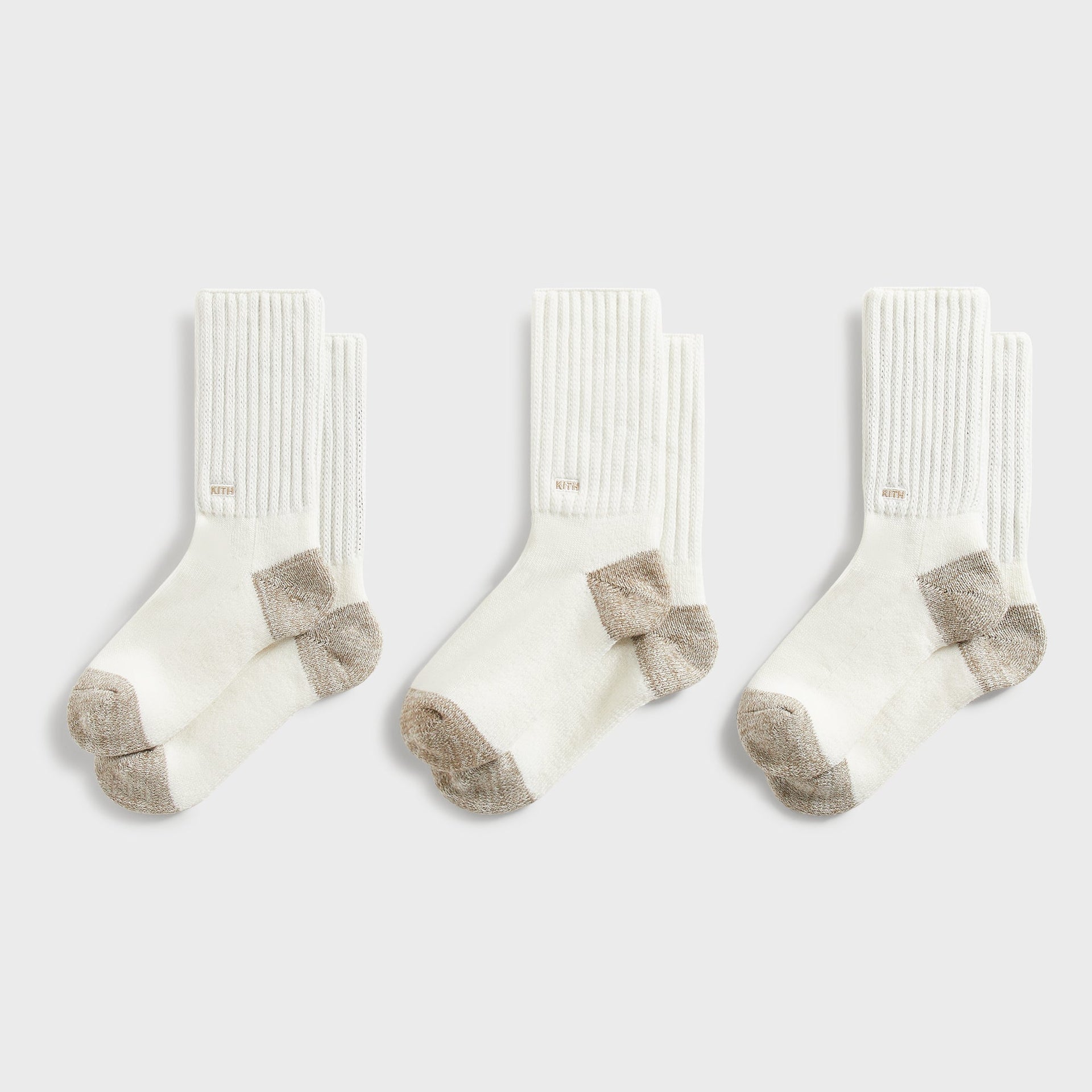 Kith Chunky Cotton 3-Pack Crew Socks - Silk - PH