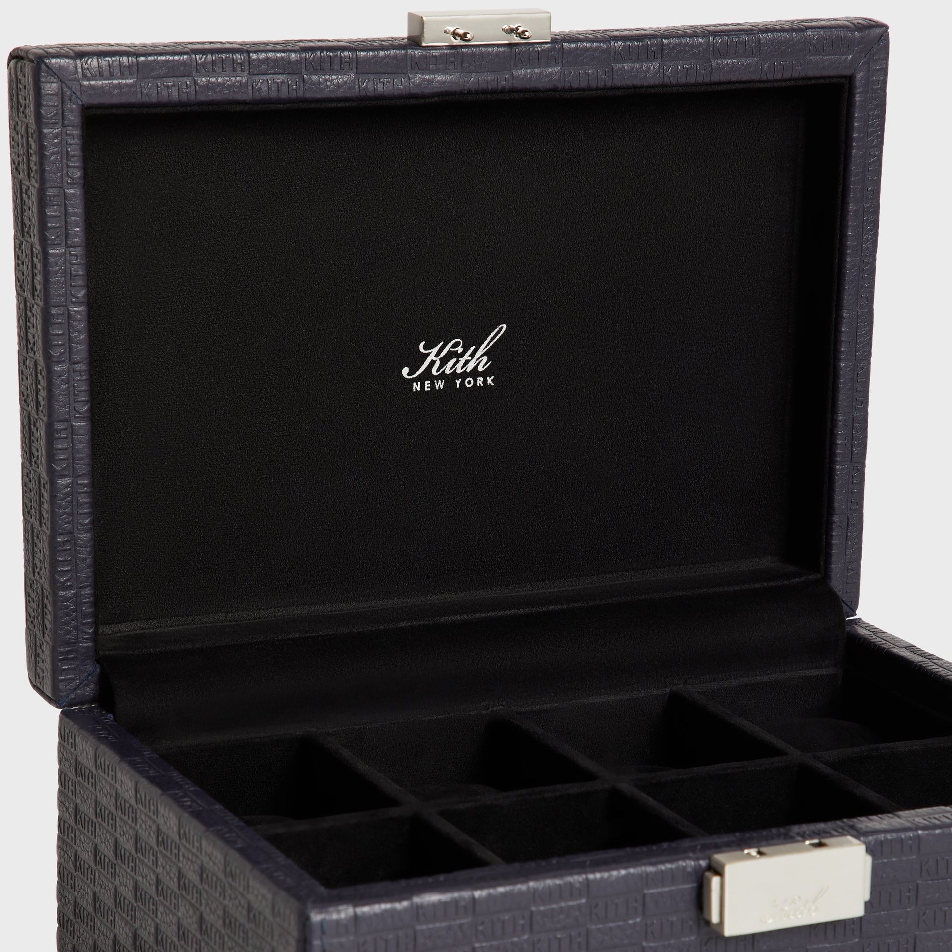 Kith Monogram Tumbled Saffiano Leather Watch Box - Ink - PH