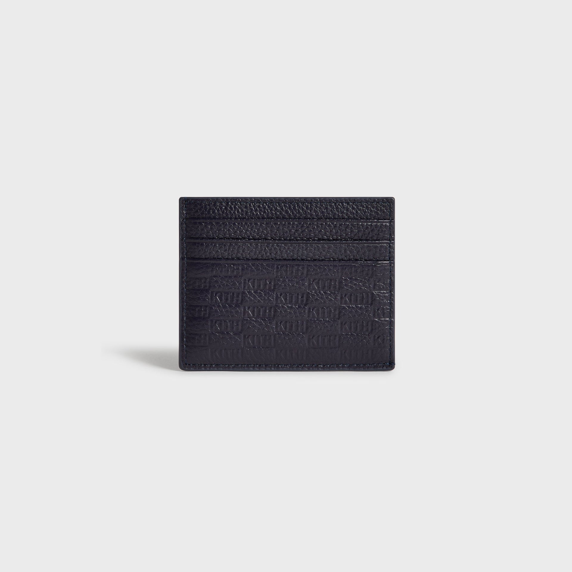 Kith Monogram Tumbled Leather Card Holder - Ink - PH