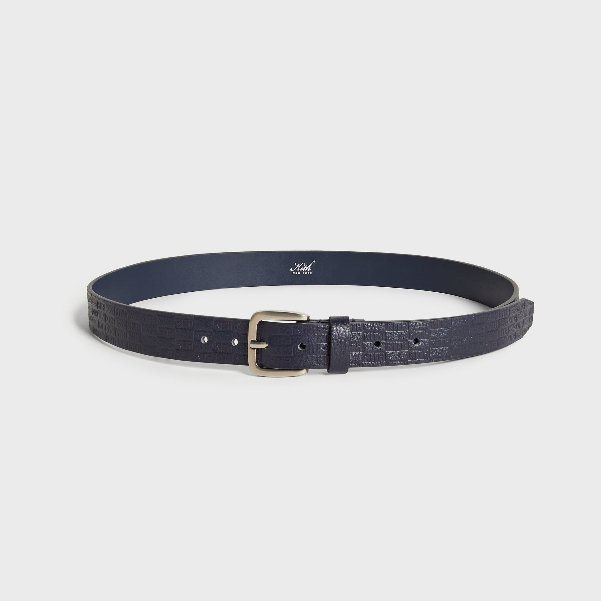 Kith Monogram Tumbled Leather Belt - Ink - PH