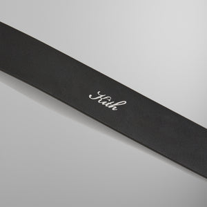 Kith Round Buckle Leather Belt - Black