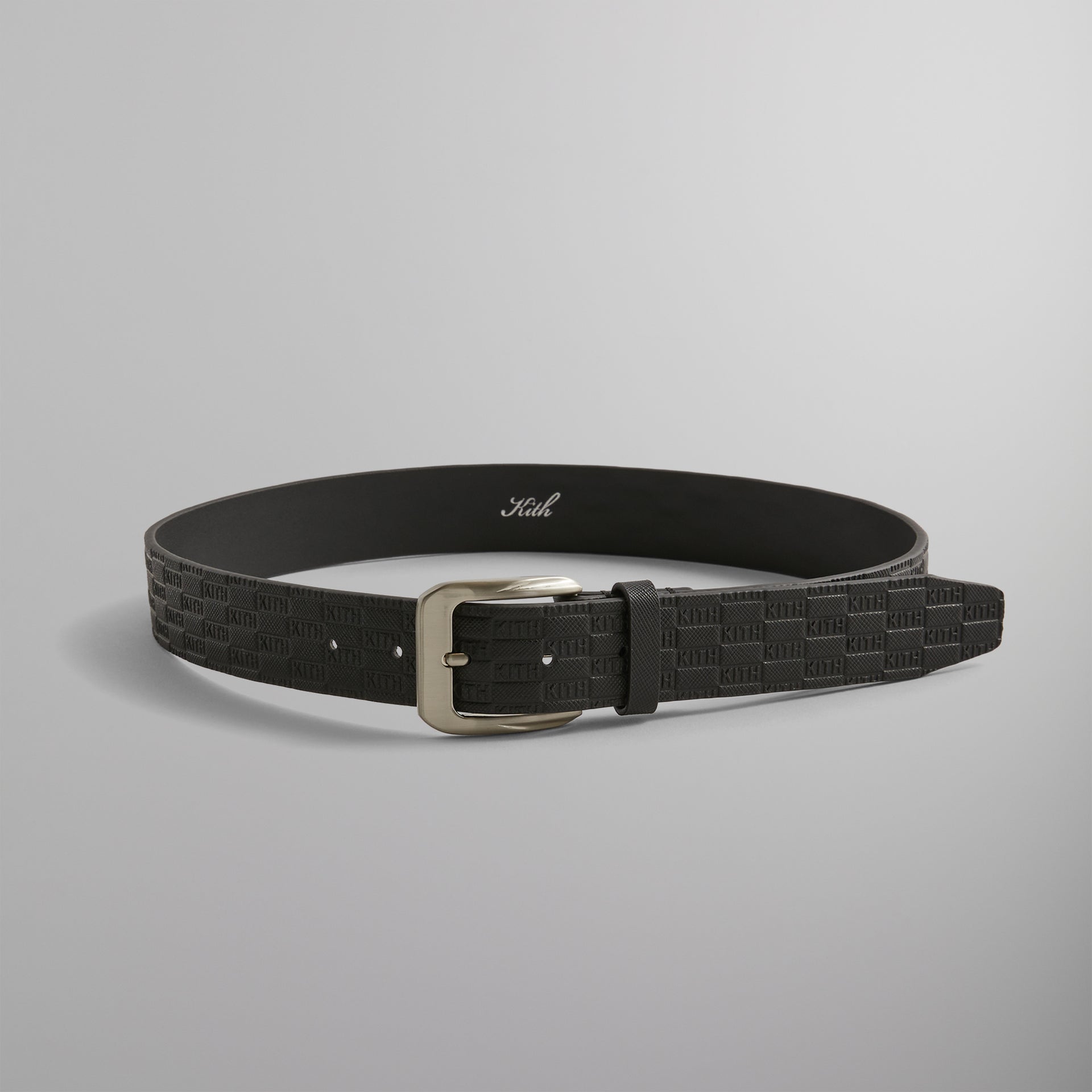 Kith Monogram Saffiano Leather Belt - Black