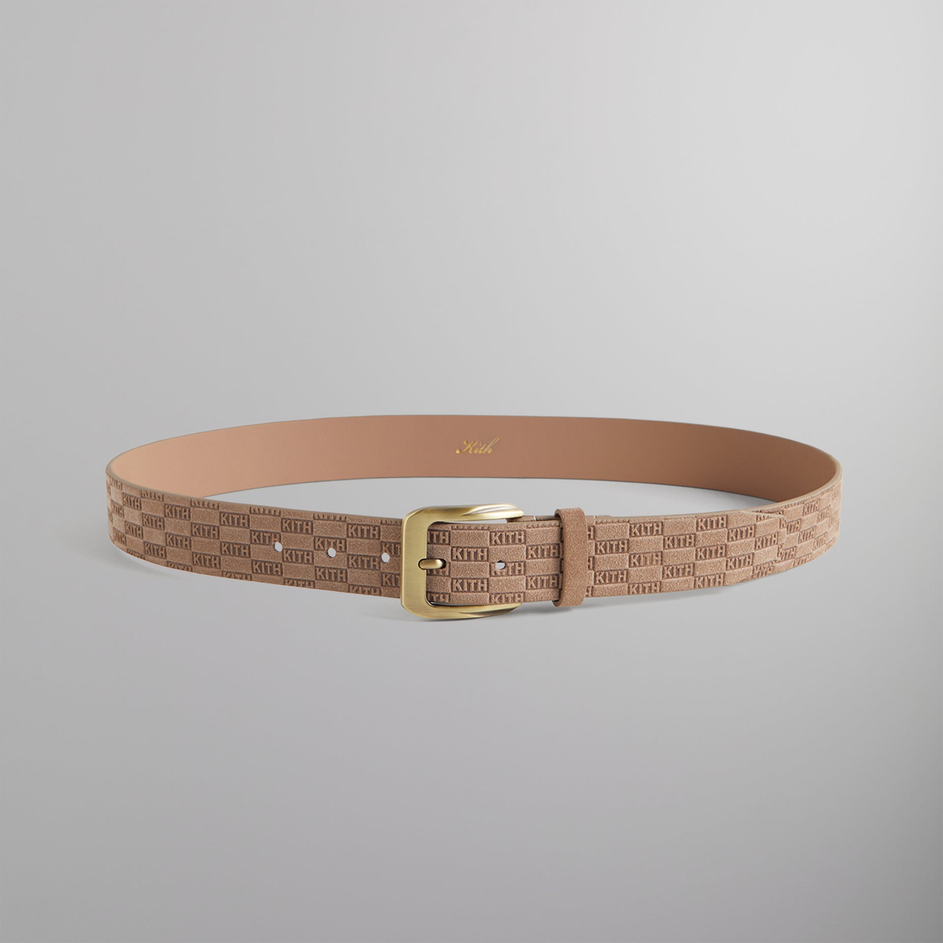 Kith Monogram Suede Leather Belt - Loft