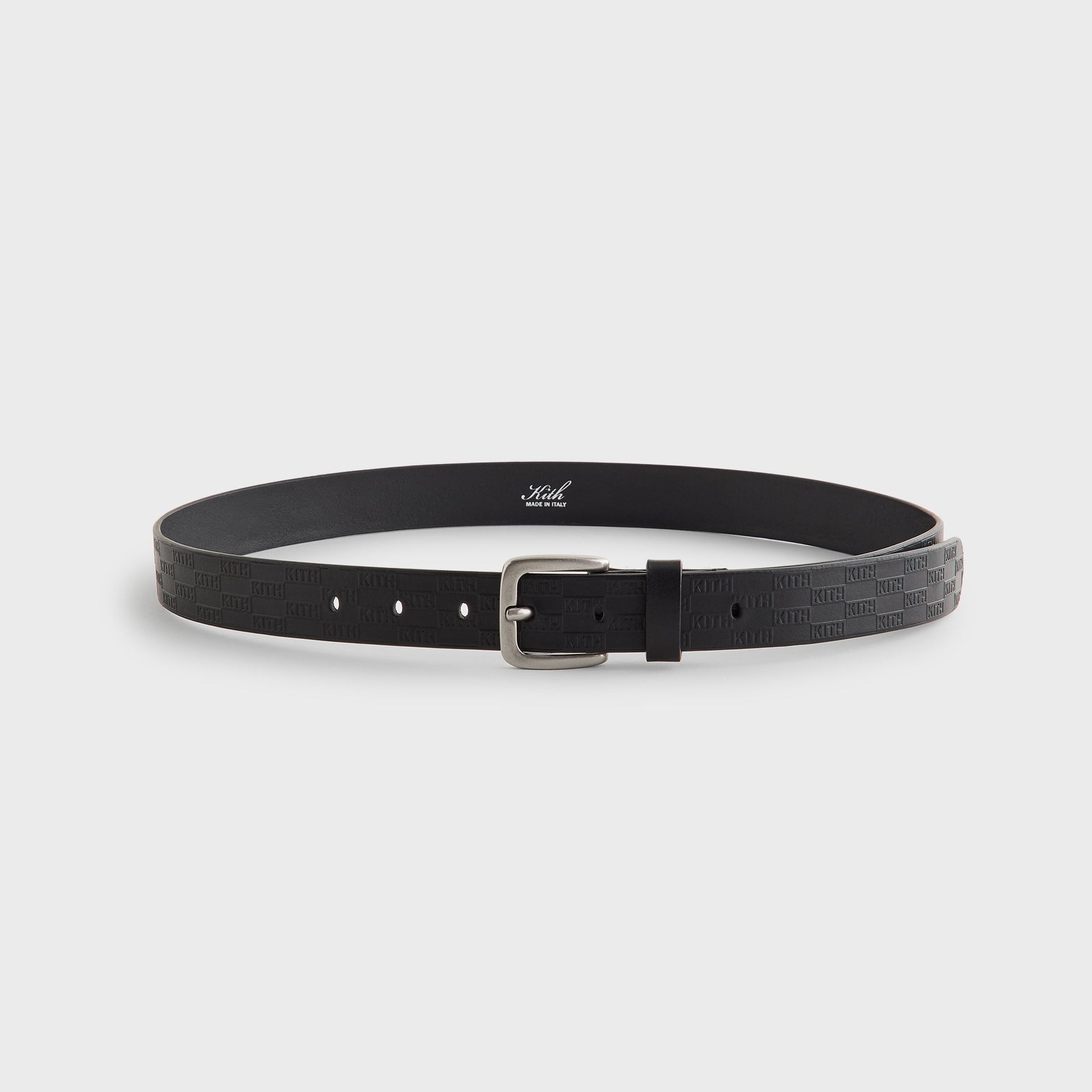 Kith Monogram Vachetta Leather Belt - Black