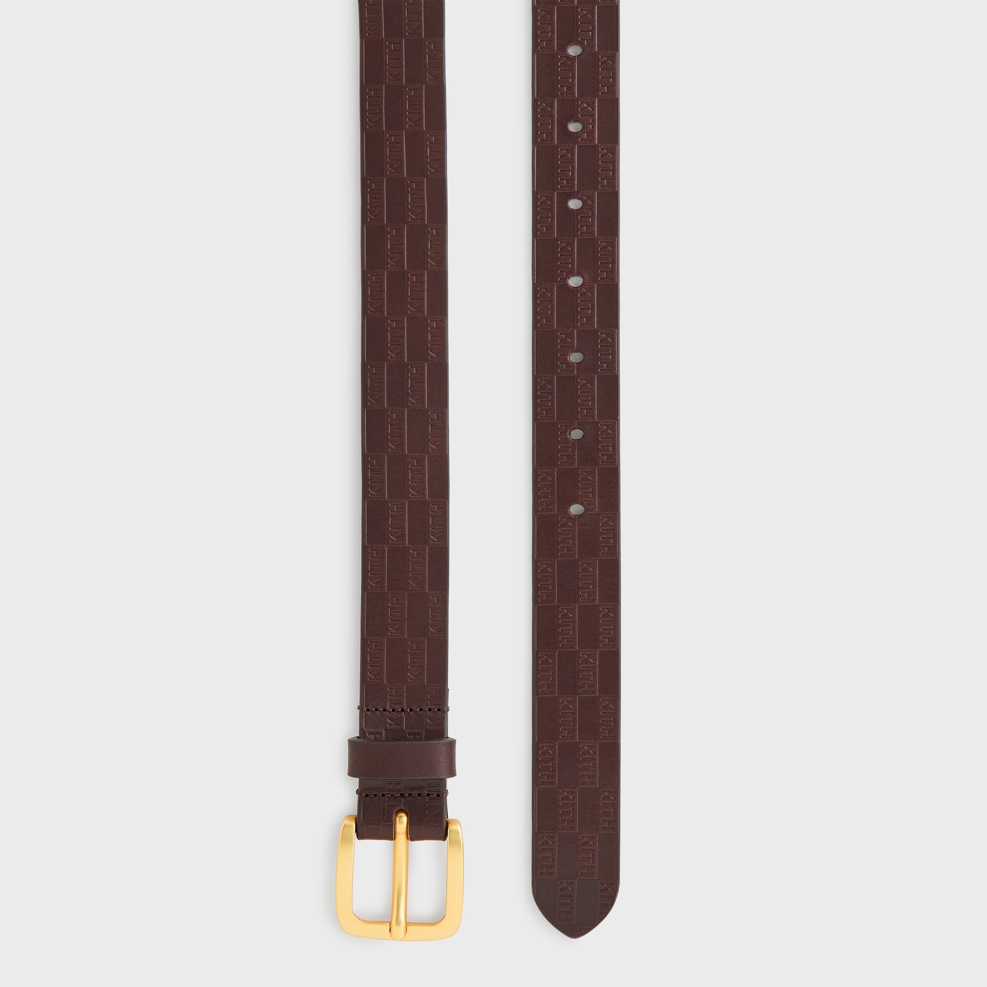 小物 Kith Monogram Vachetta Leather Belt M Kith Monogram Vachetta Leather Belt - Incognito