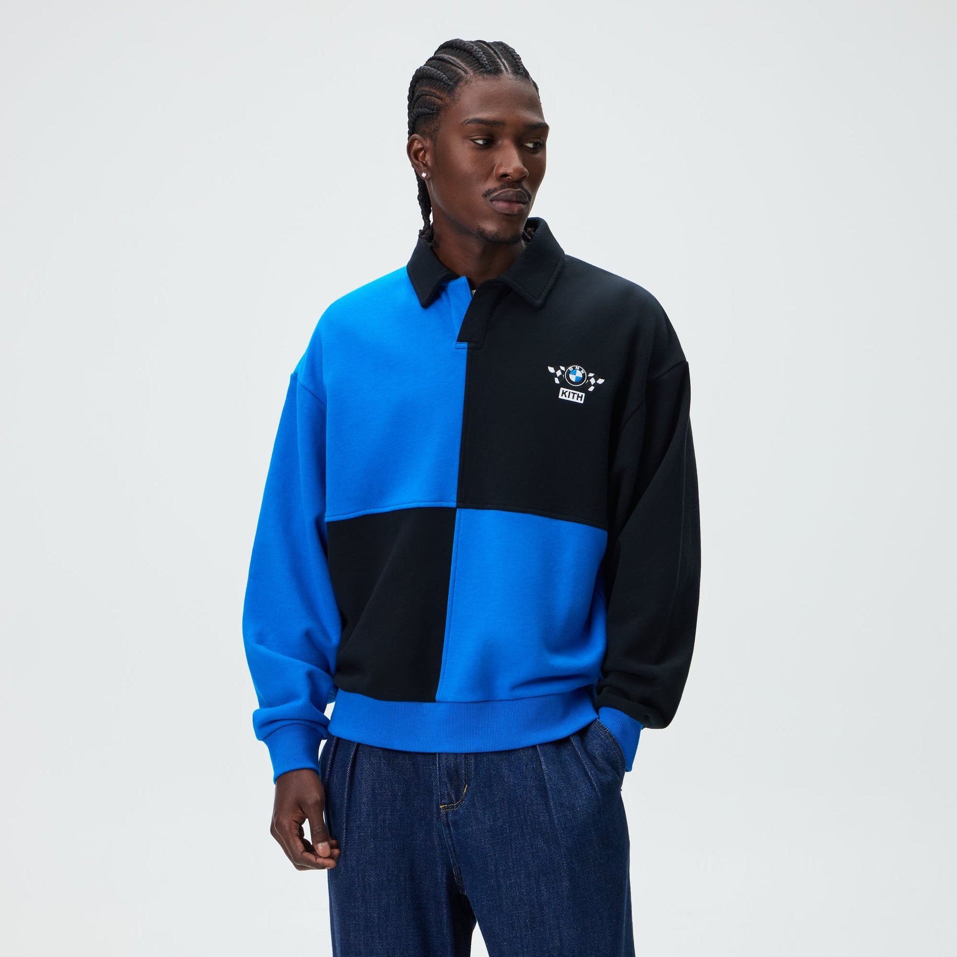 Kith for BMW Checkered Nelson Rugby - Black