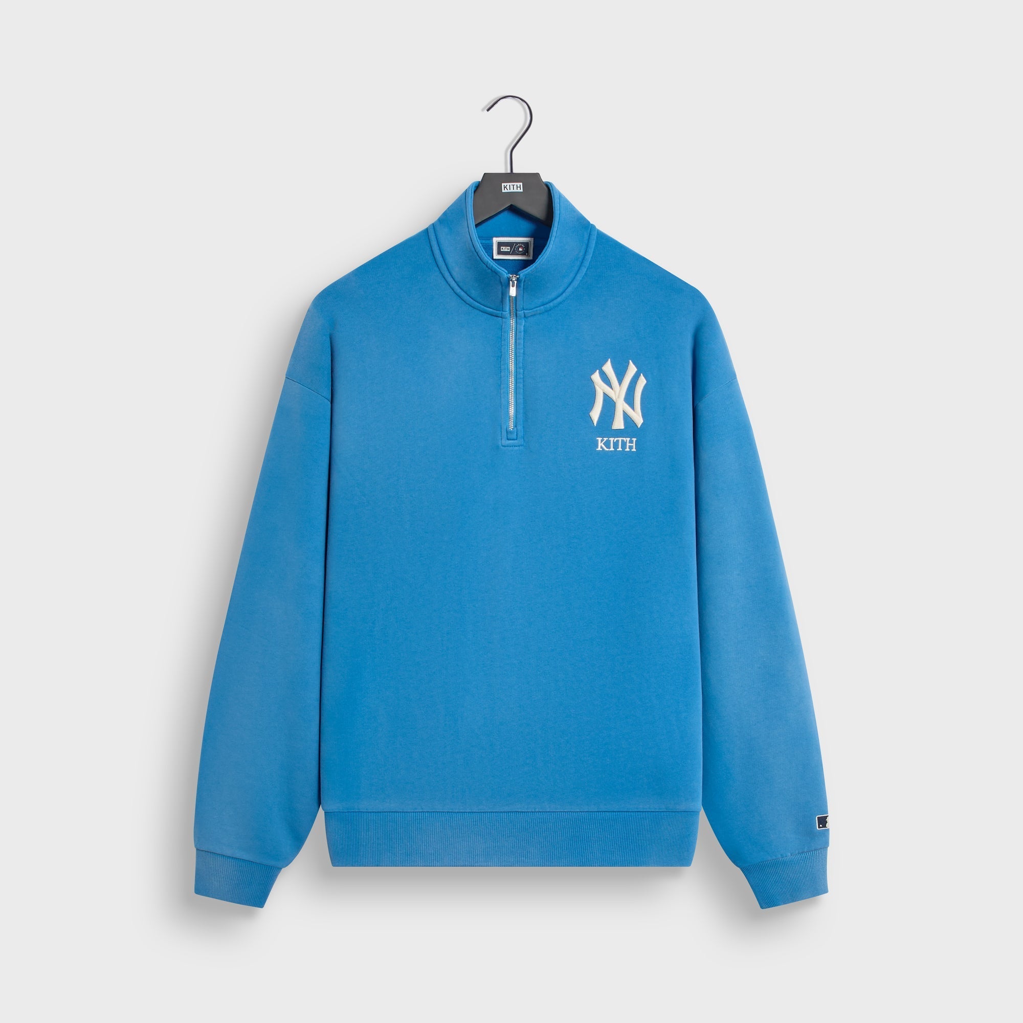 Kith for the New York Yankees Vintage Nelson Quarter Zip - Skylight -