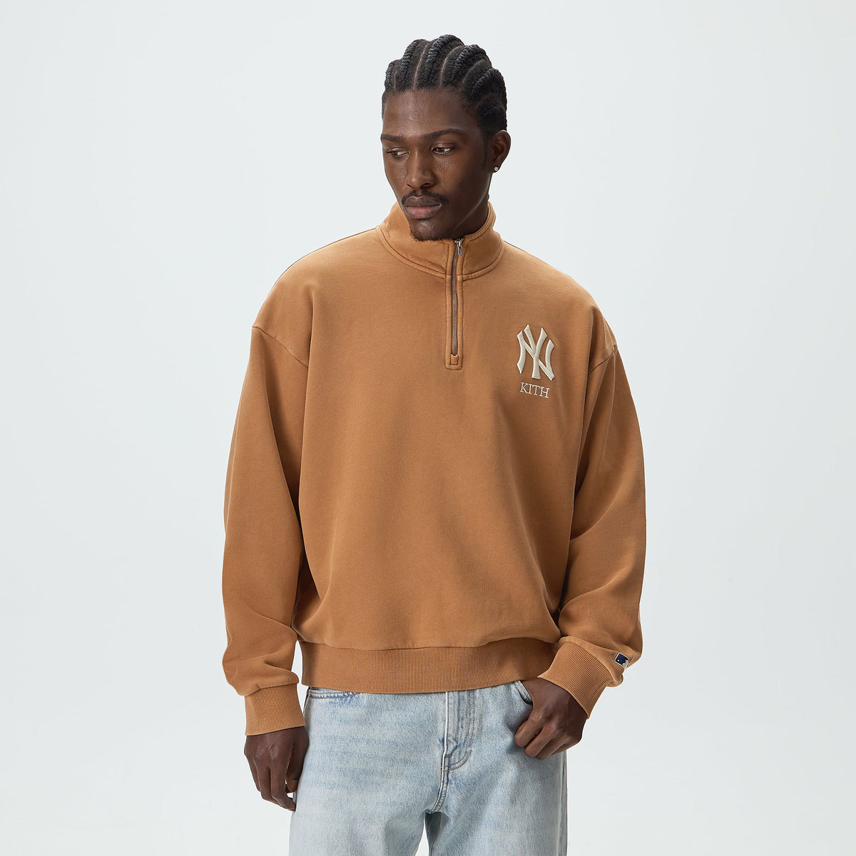Kith for the New York Yankees Vintage Nelson Quarter Zip - Dusk