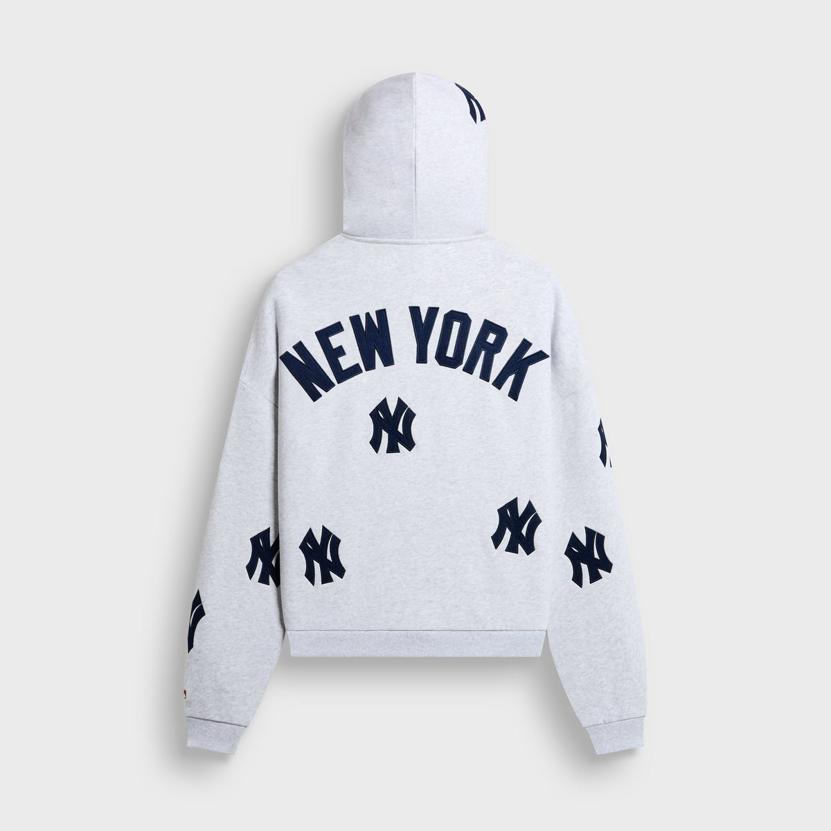 Kith for the New York Yankees Vintage Braxton Zip Hoodie - Light Heather Grey