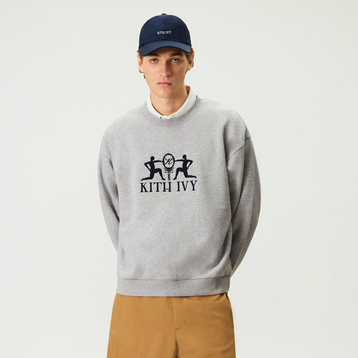 Kith Ivy Emblem Vintage Crewneck - Cool Heather Grey