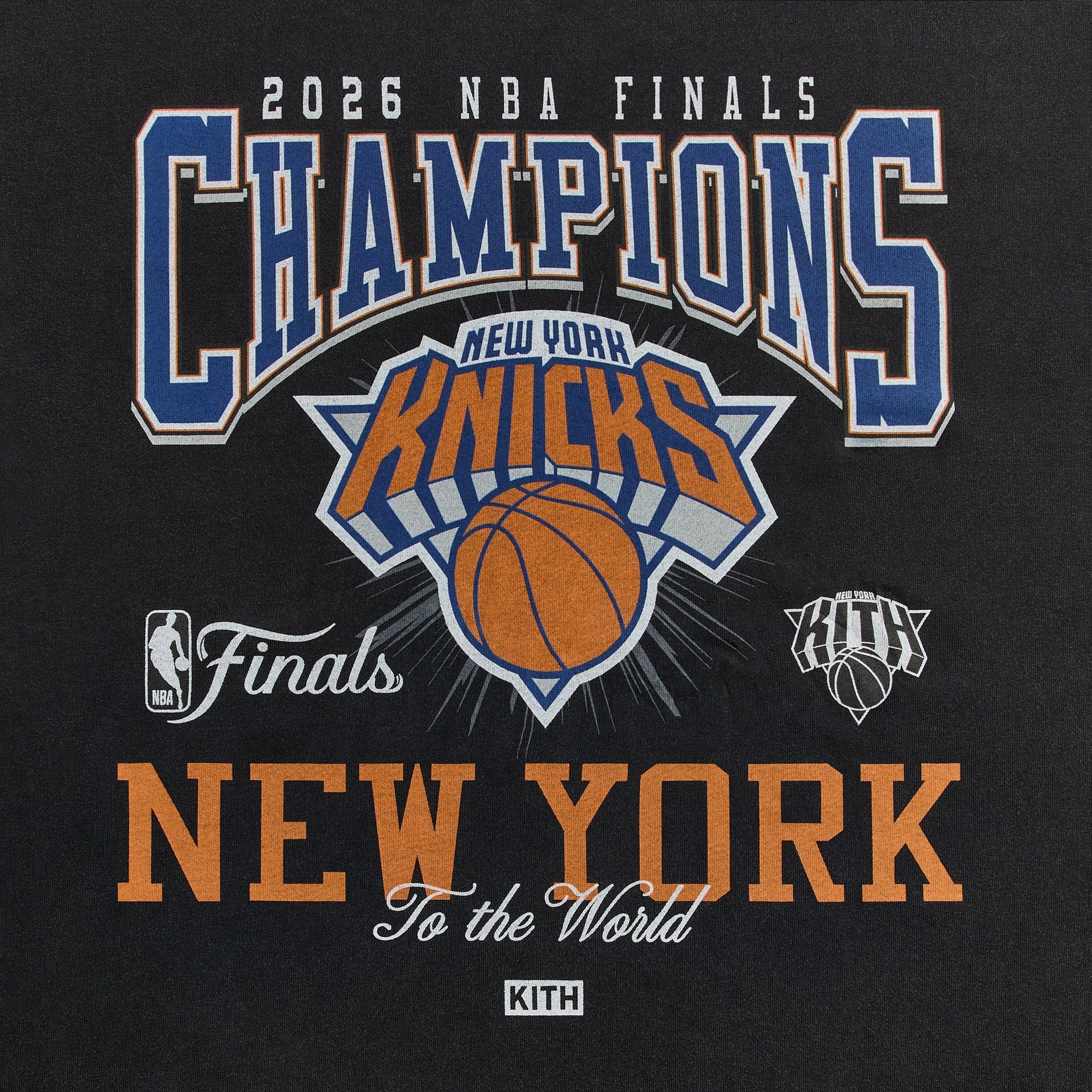 MADE-TO-ORDER | Kith for the New York Knicks 2026 Champions Vintage Tee - Black