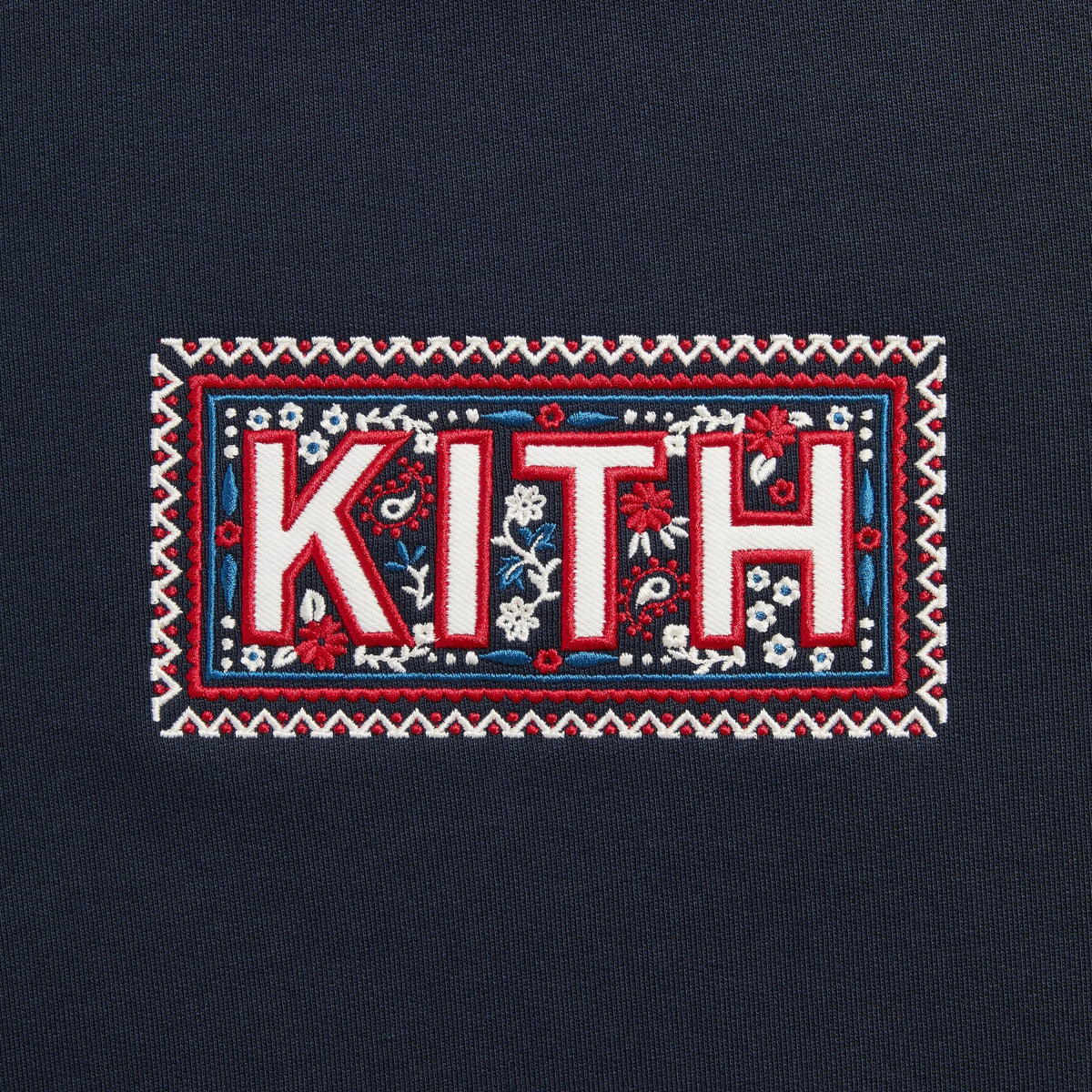 Kith Needlepoint Box Logo Nelson Crewneck - Nocturnal - PH
