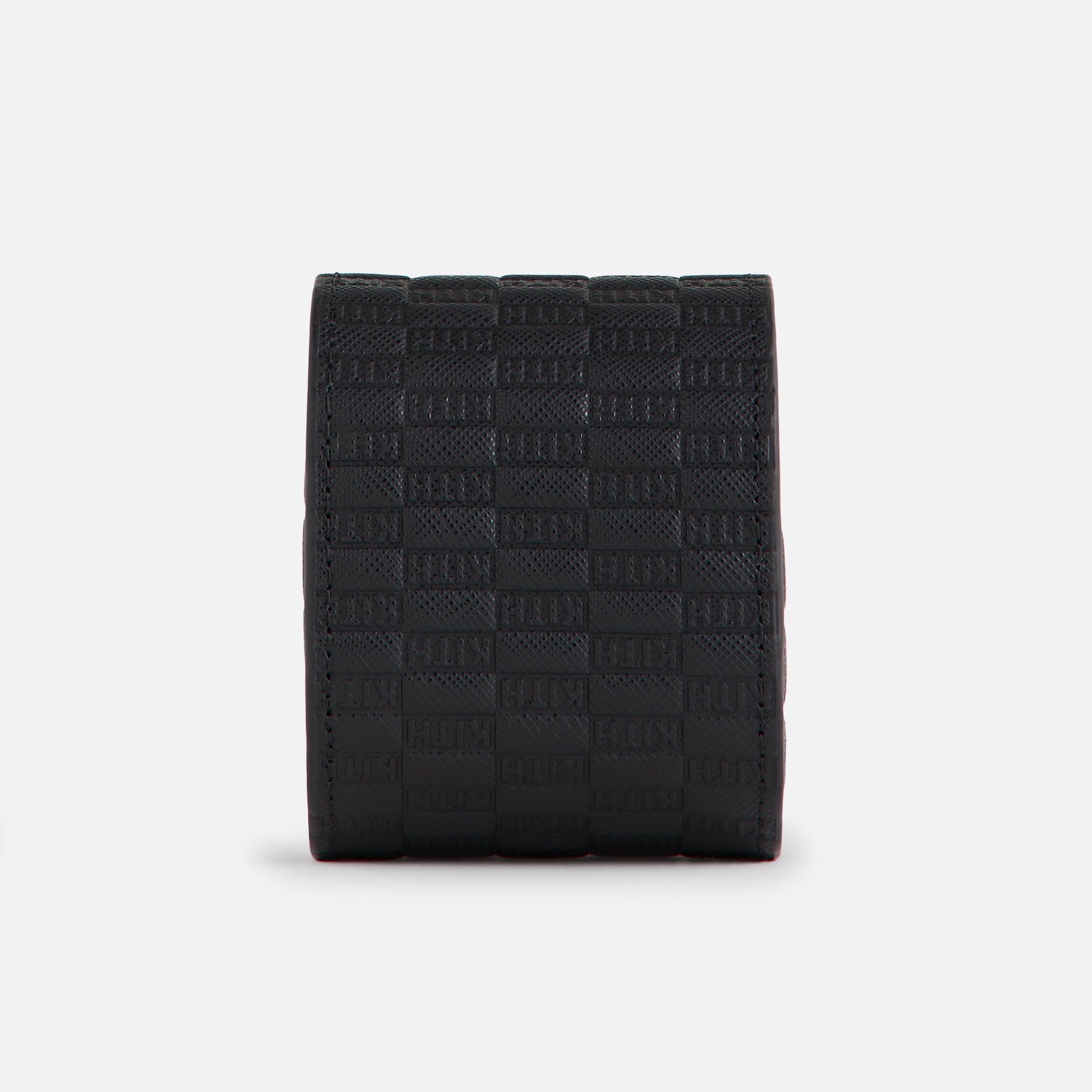 Kithmas Monogram Saffiano Leather Single Watch Roll - Black