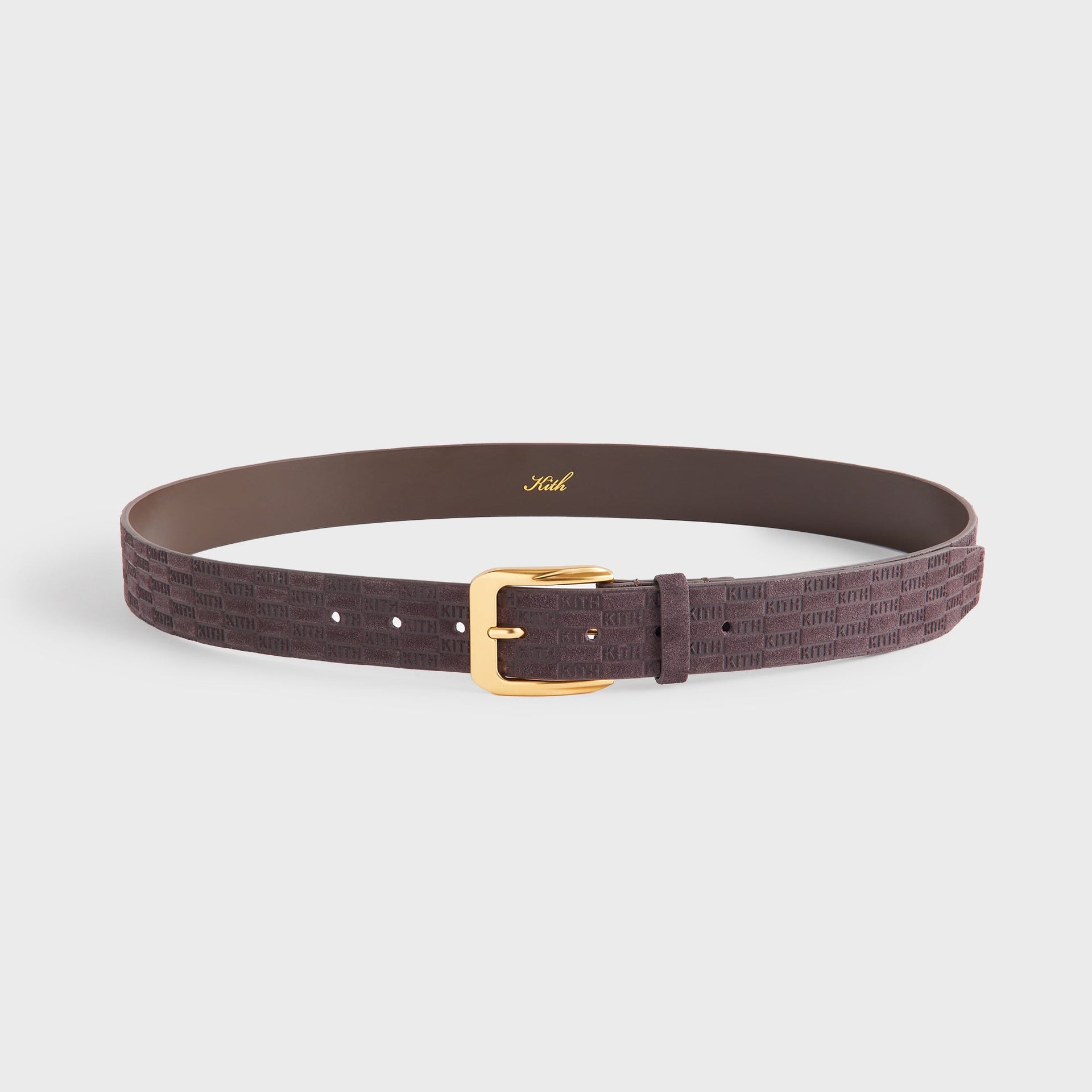 Erlebniswelt-fliegenfischenShops Monogram Suede Leather Belt - Incognito