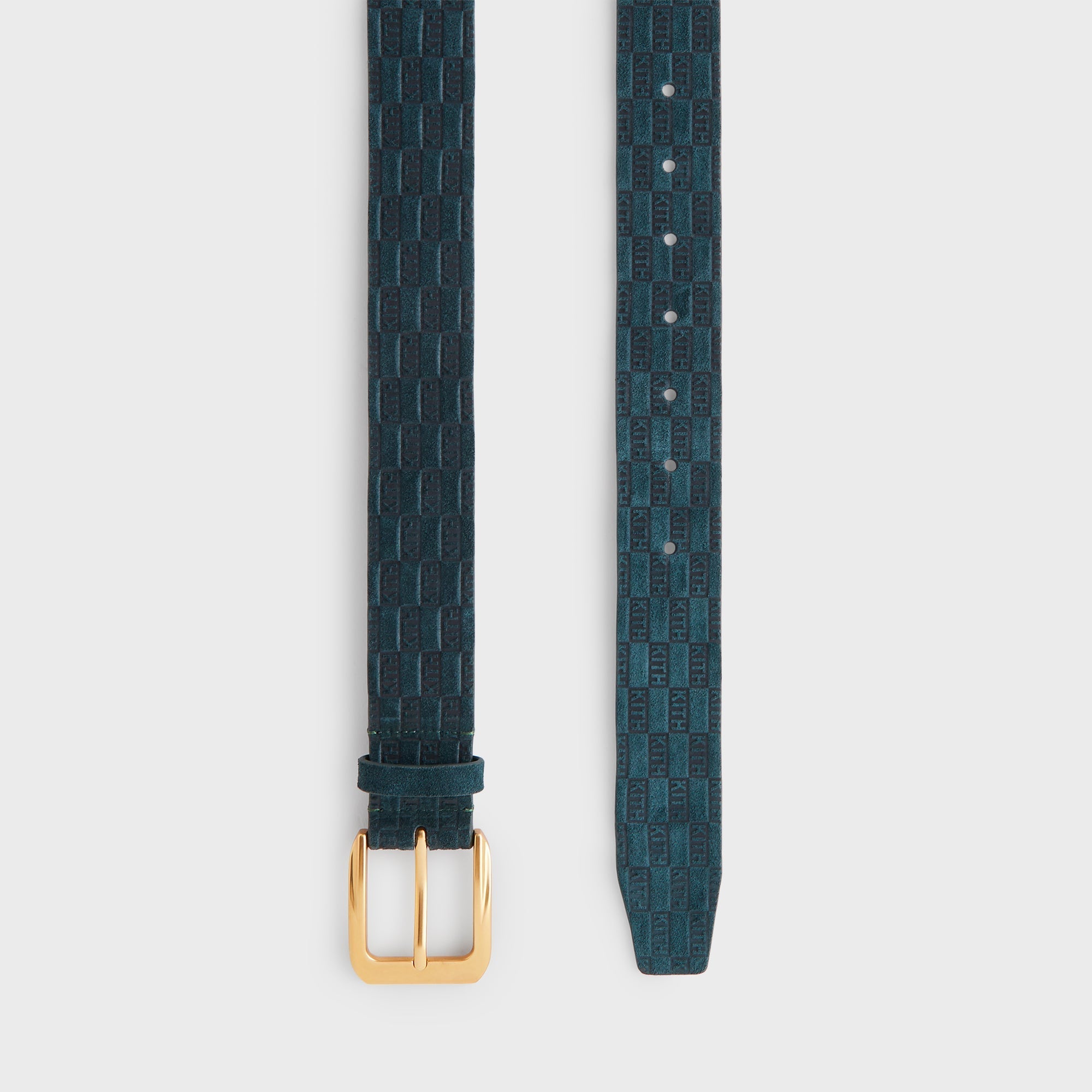 ★24AW 新作★Kith Women Plaque Leather Belt Kith Monogram Suede Leather Belt - Incognito