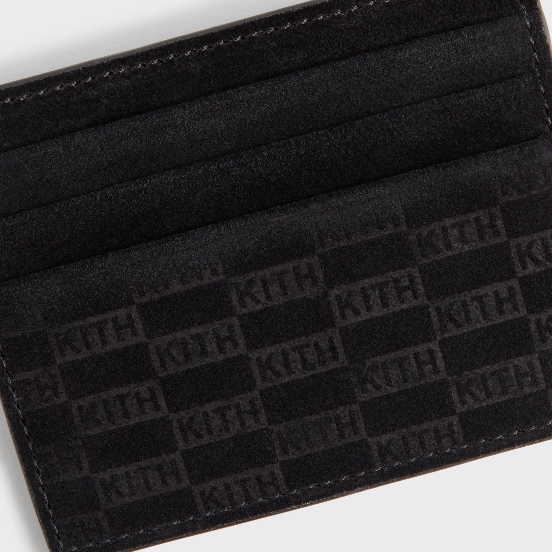 Kith Monogram Suede Card Holder - Black - PH