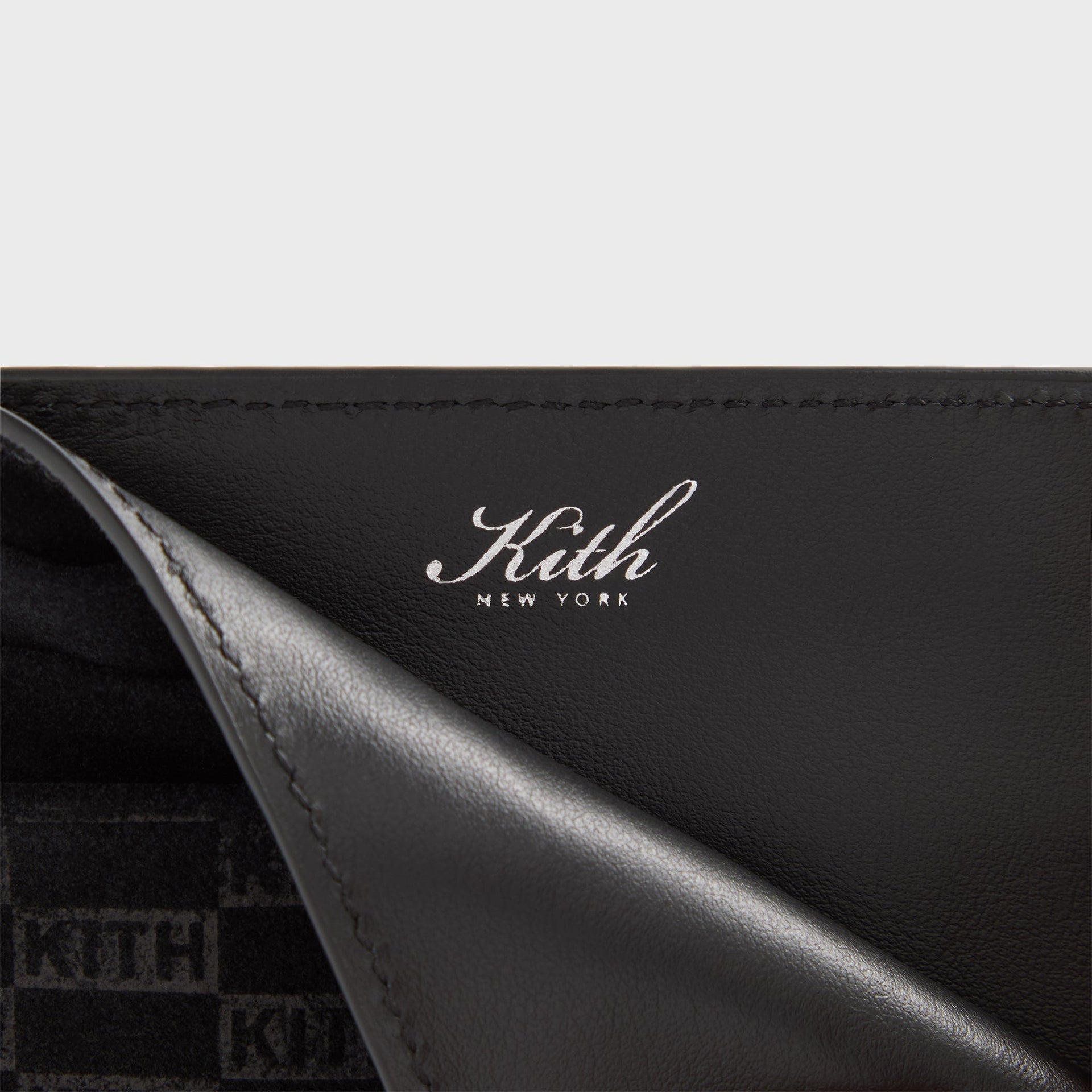Kith Monogram Suede Card Holder - Black - PH