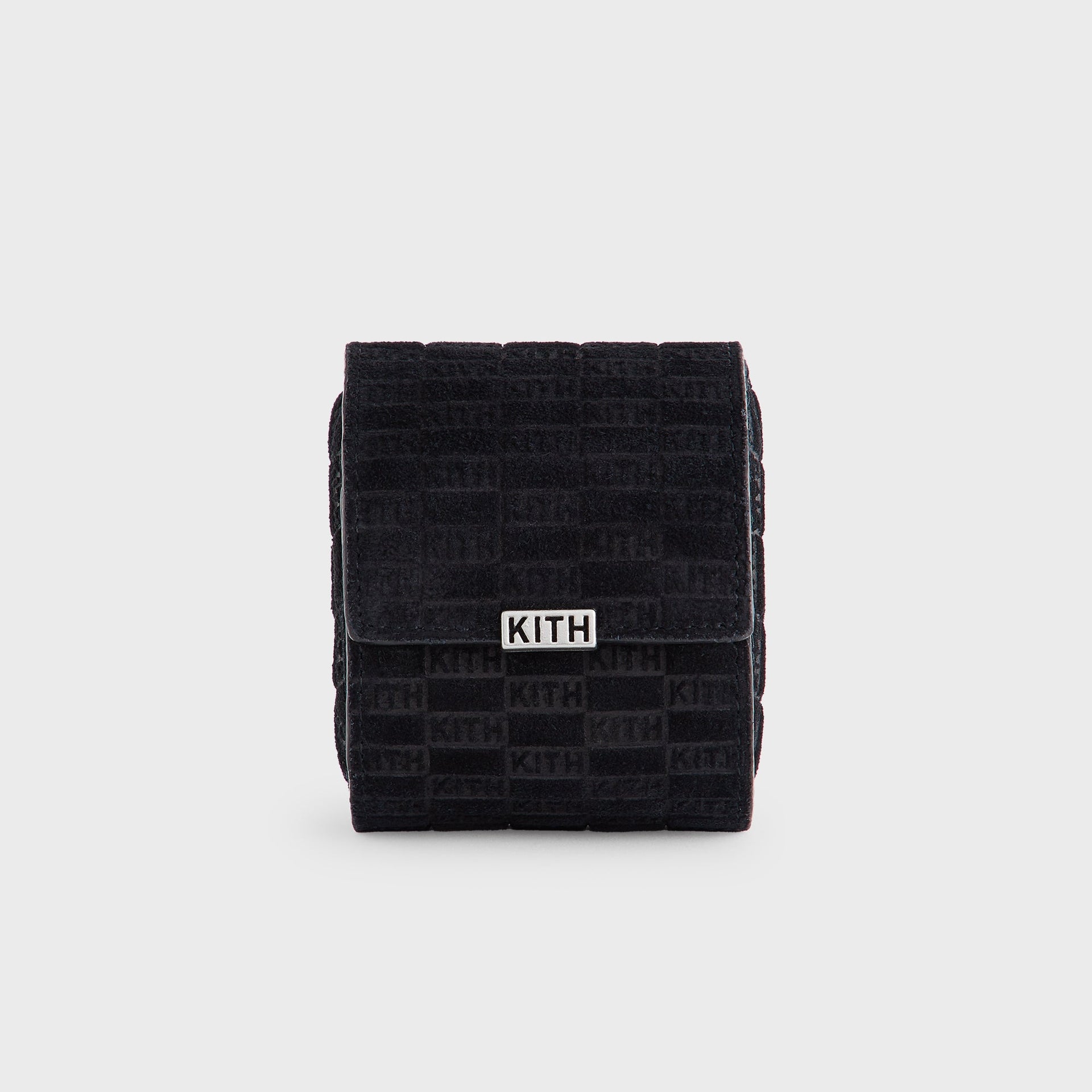 Kithmas Monogram Suede Leather Single Watch Roll - Black - PH
