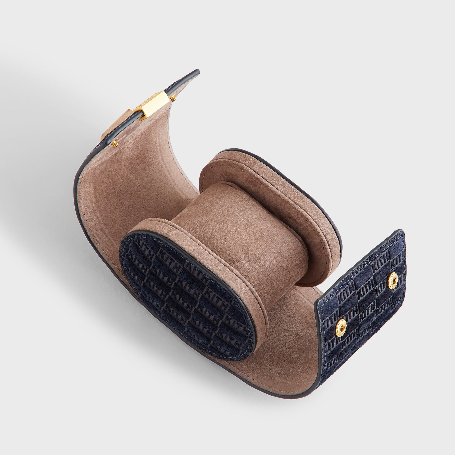 Kithmas Monogram Suede Leather Single Watch Roll - Ink - PH