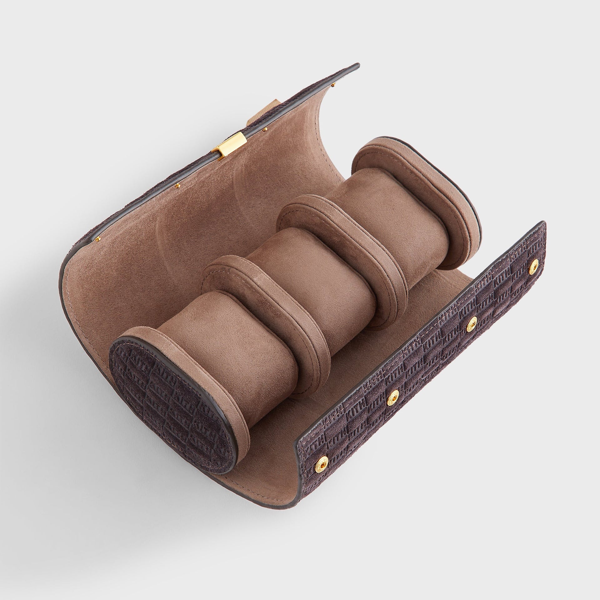 Kithmas Monogram Suede Leather 3-Watch Roll - Incognito - PH