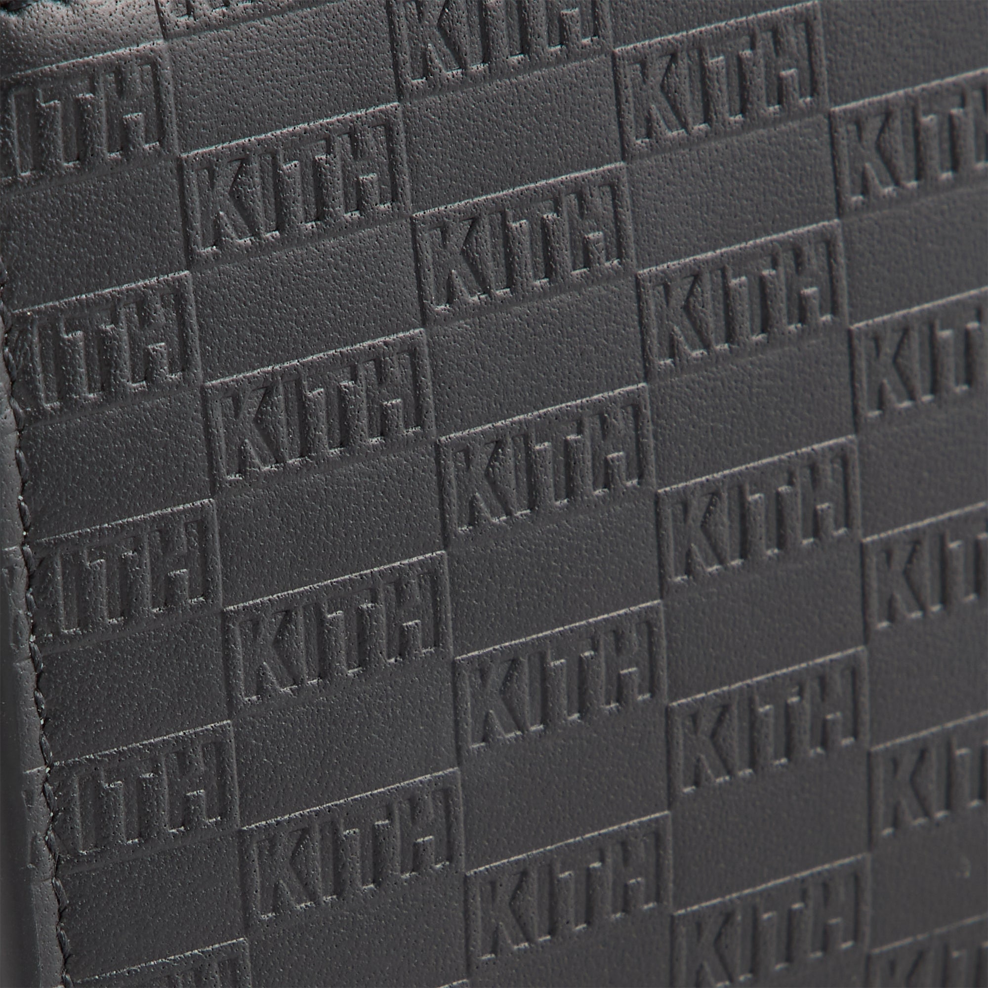 Kith Monogram Vachetta Zip Wallet - Black