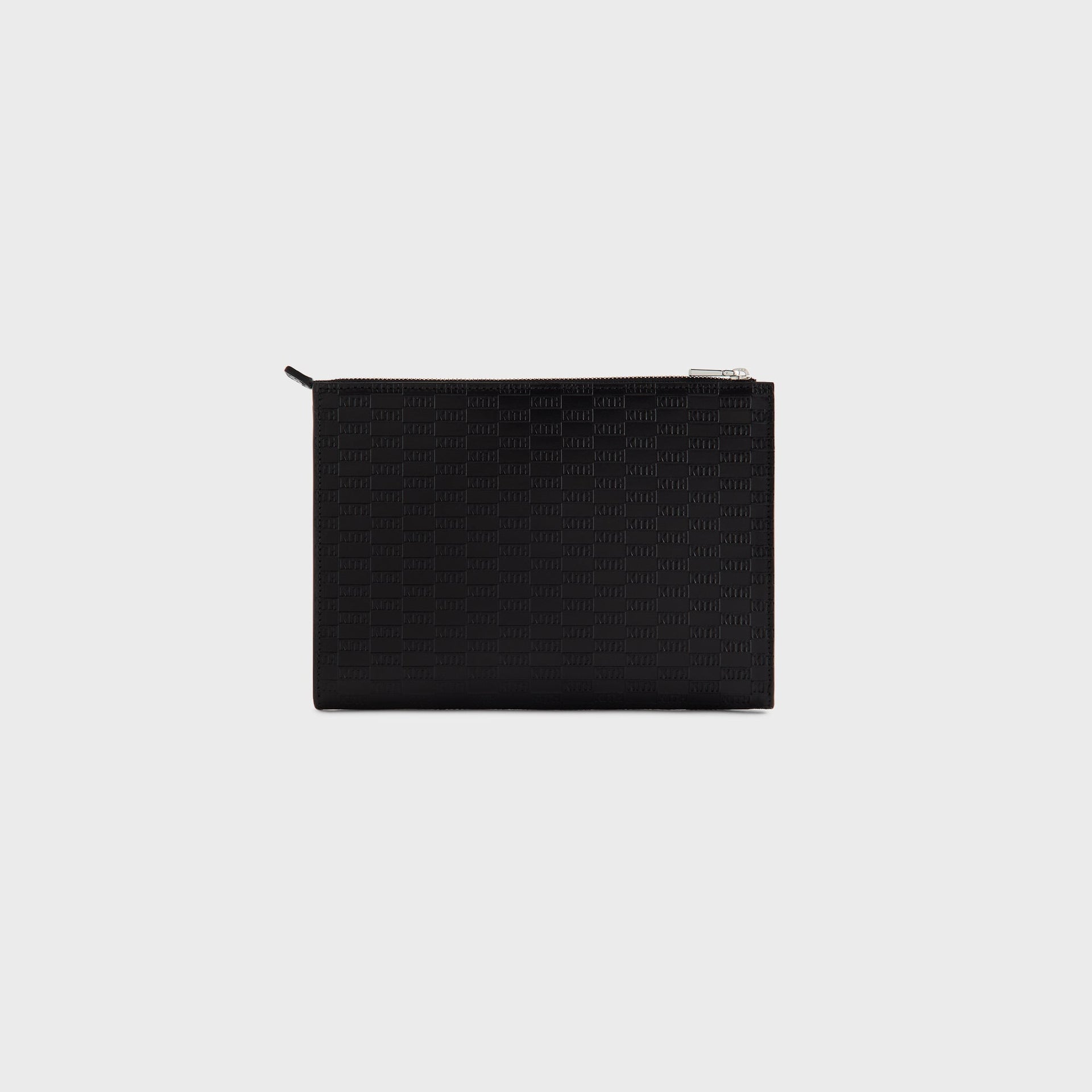 Kithmas Monogram Vachetta Leather Zip Pouch - Black - PH