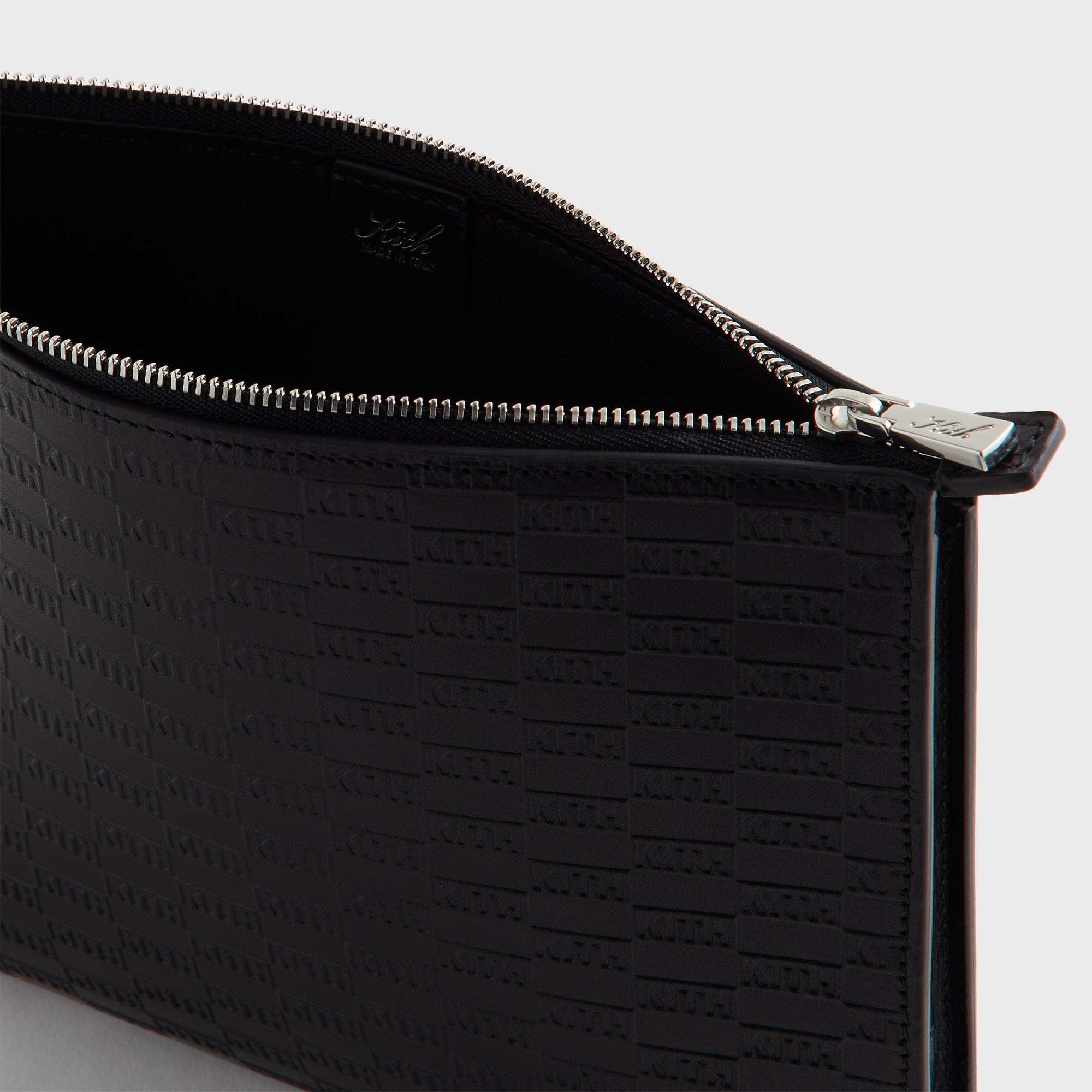 Kith Monogram Vachetta Leather Zip Pouch - Black