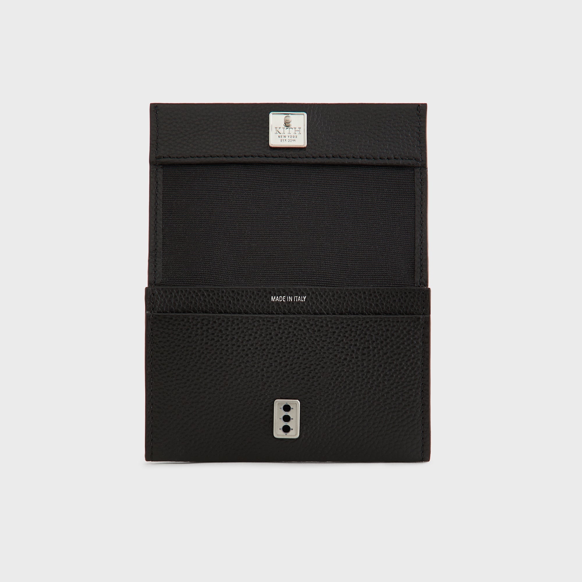 Kith Tumbled Leather Card Holder - Black