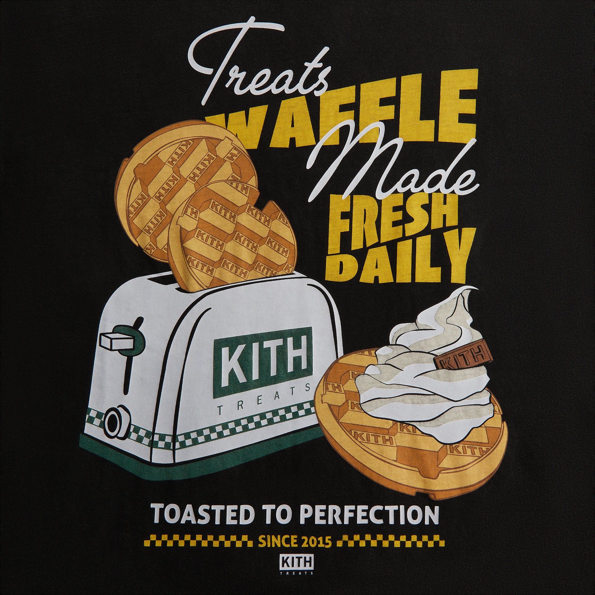 Kith Treats Waffle Toaster Vintage Tee - Black