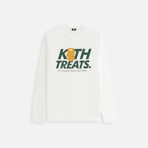 UrlfreezeShops Treats Waffle Vintage Long Sleeve Tee - White