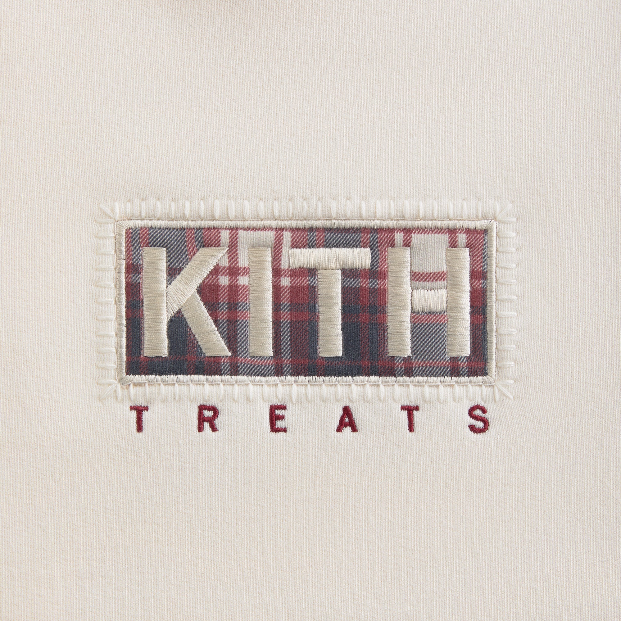 Kith Treats Plaid Logo Nelson Crewneck - Sandrift