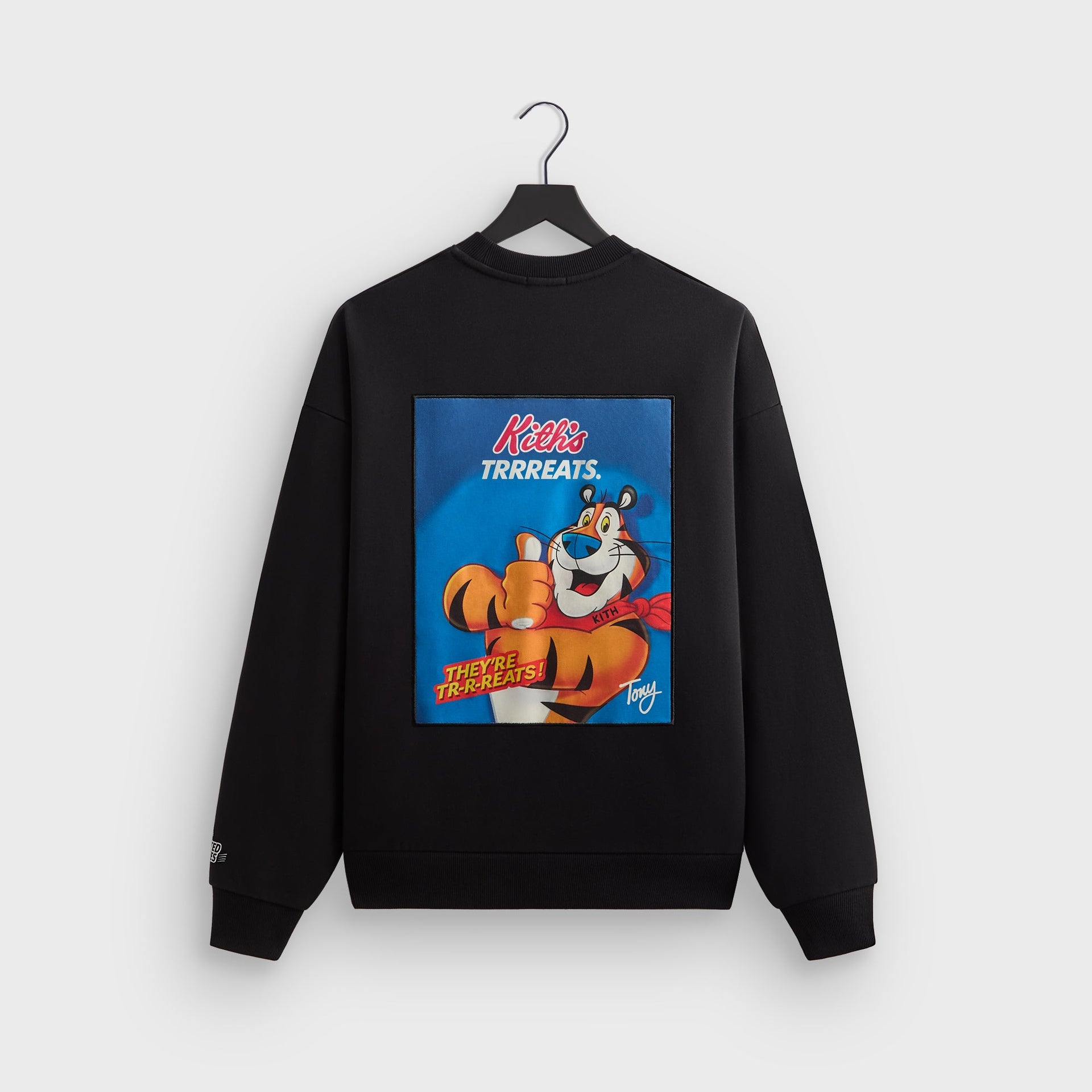 Kith Treats for Kellogg’s Frosted Flakes® Cereal & Tony the Tiger® Classic Logo Nelson Crewneck - Black