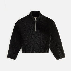 UrlfreezeShops Women Devyn Shearling Quarter Zip - Black