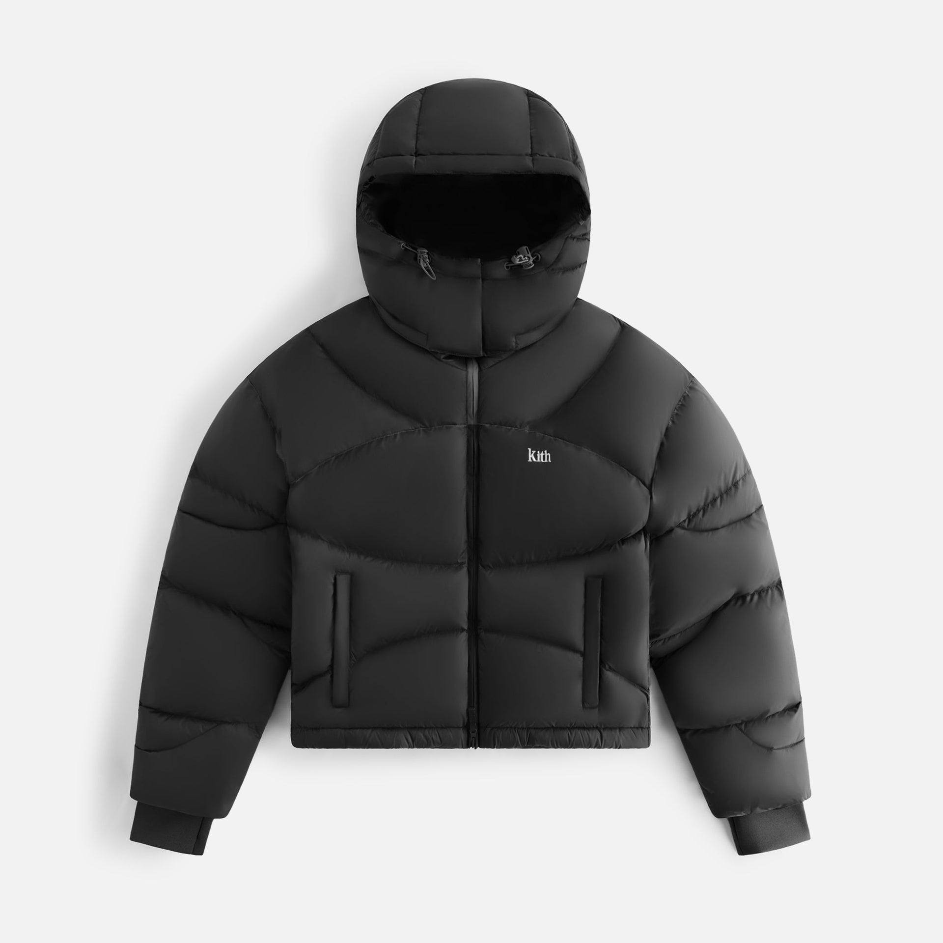 Kith Women Corey Hooded Nylon Puffer - Black PH