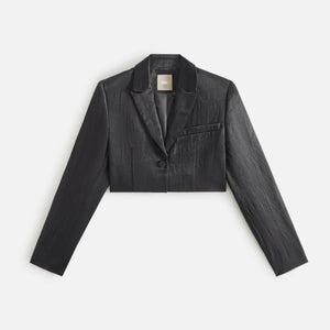 Erlebniswelt-fliegenfischenShops Women Kyrie Cropped Tuxedo Jacket - Black