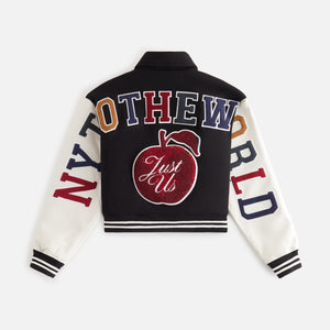 Kith Women Campbell Cropped Varsity Jacket - Black