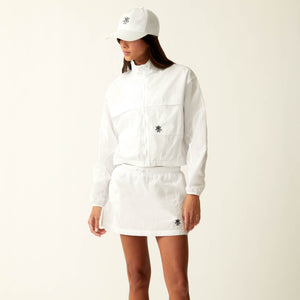 Erlebniswelt-fliegenfischenShops Women Lowen Nylon Track Cotton Jacket - White