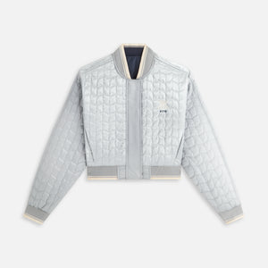 Kith Women Landry Cropped Satin Bomber - Nocturnal