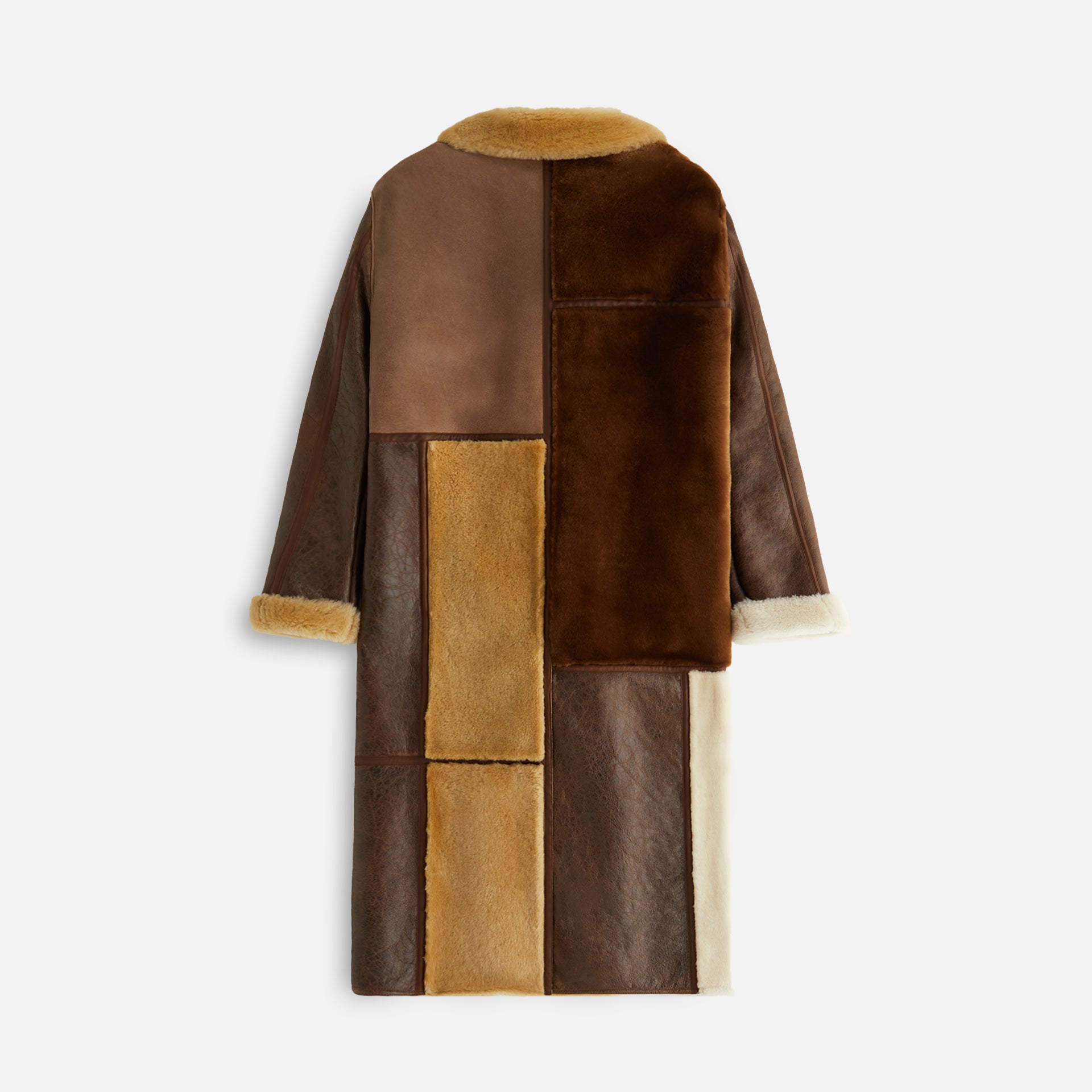 Kith Women Amis Patchwork Shearling Coat - Oxford