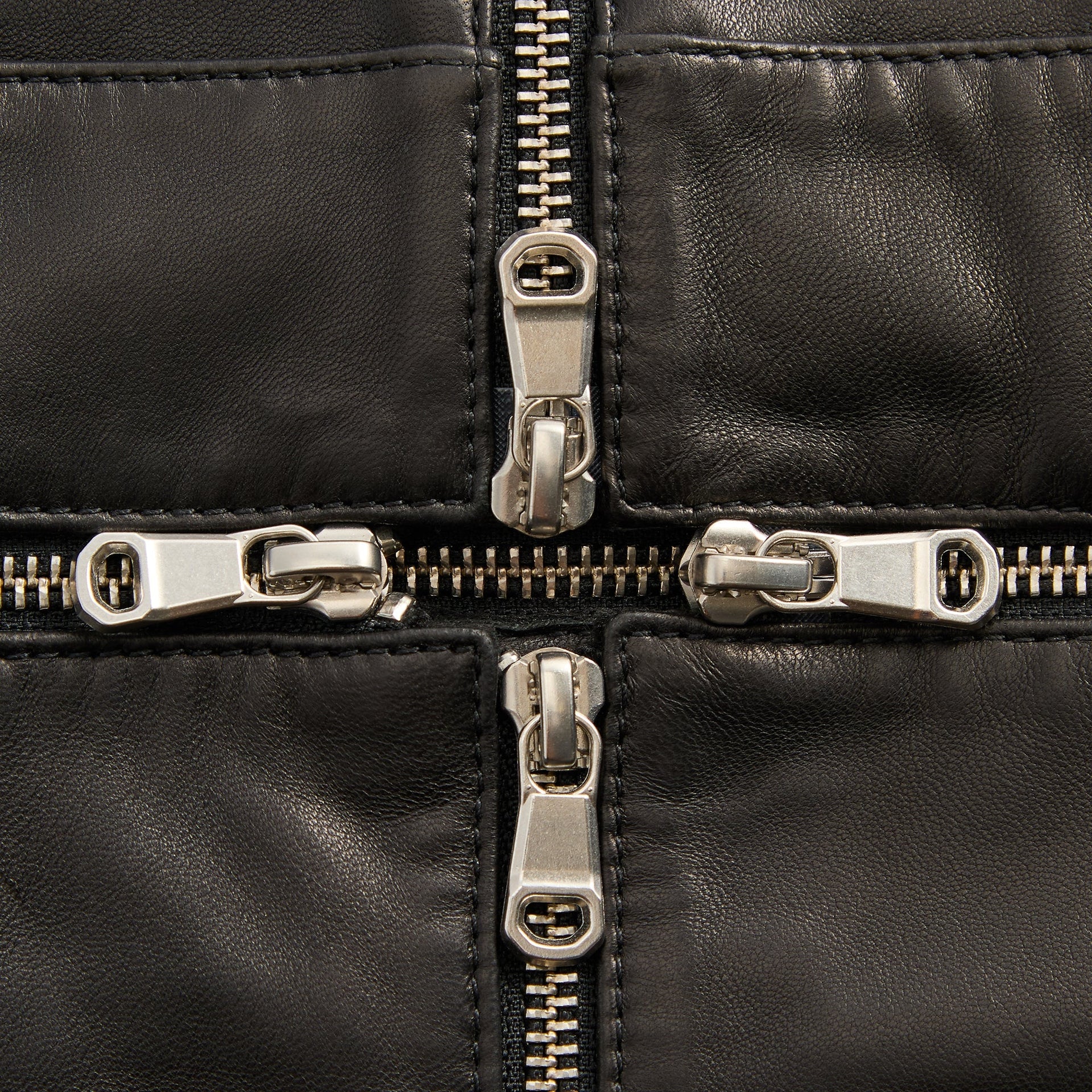 Lisa for Kith Women Hera Convertible Leather Coat - Black - PH