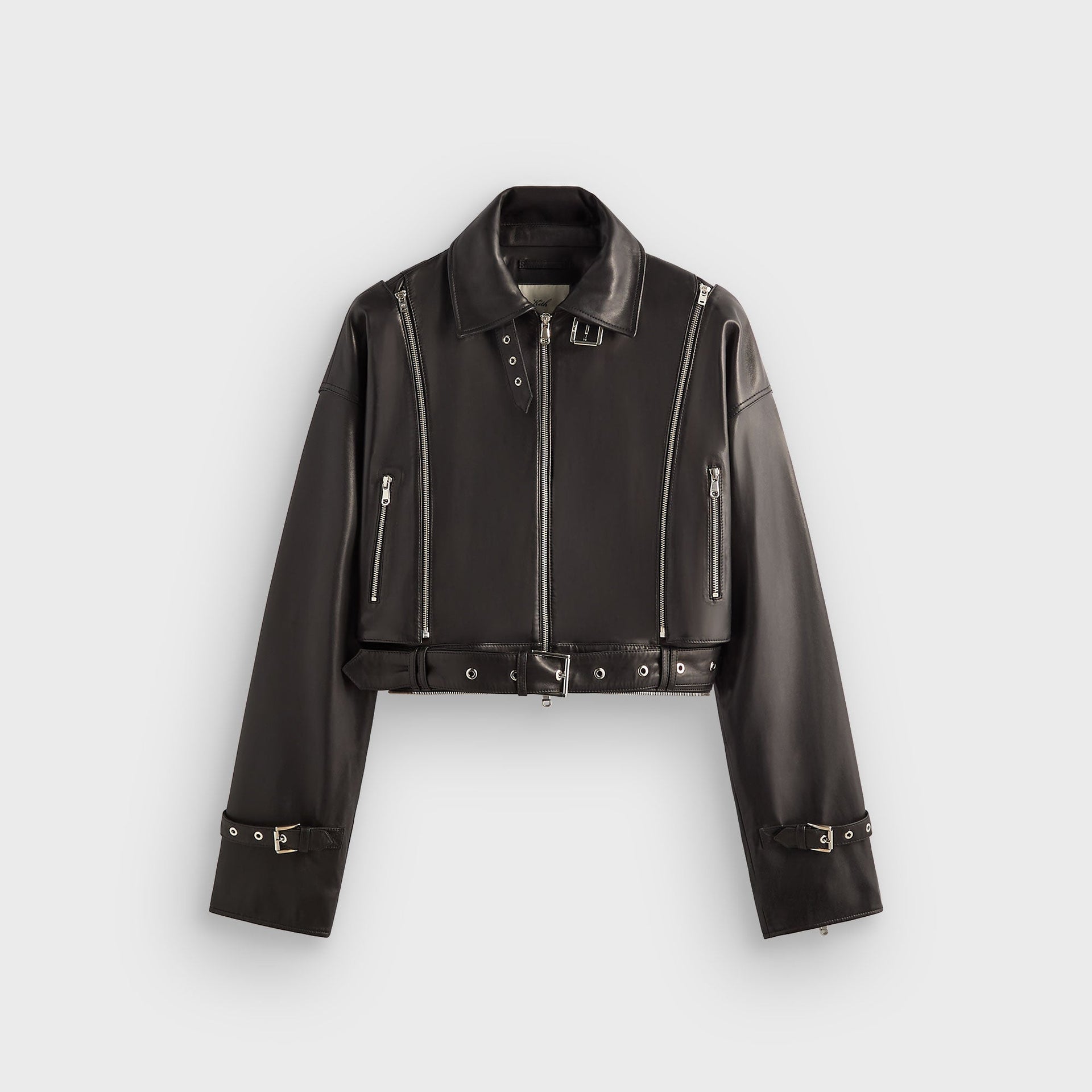 Lisa for Kith Women Hera Convertible Leather Coat - Black - PH