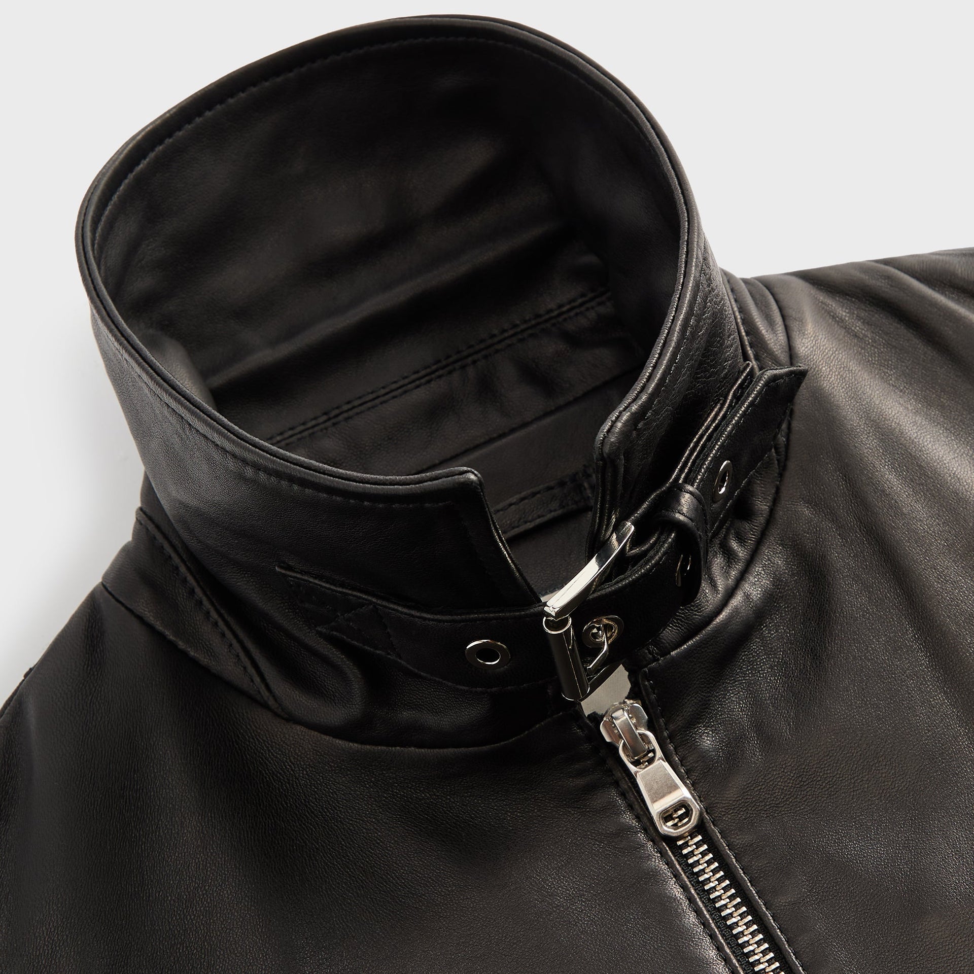 Lisa for Kith Women Hera Convertible Leather Coat - Black - PH