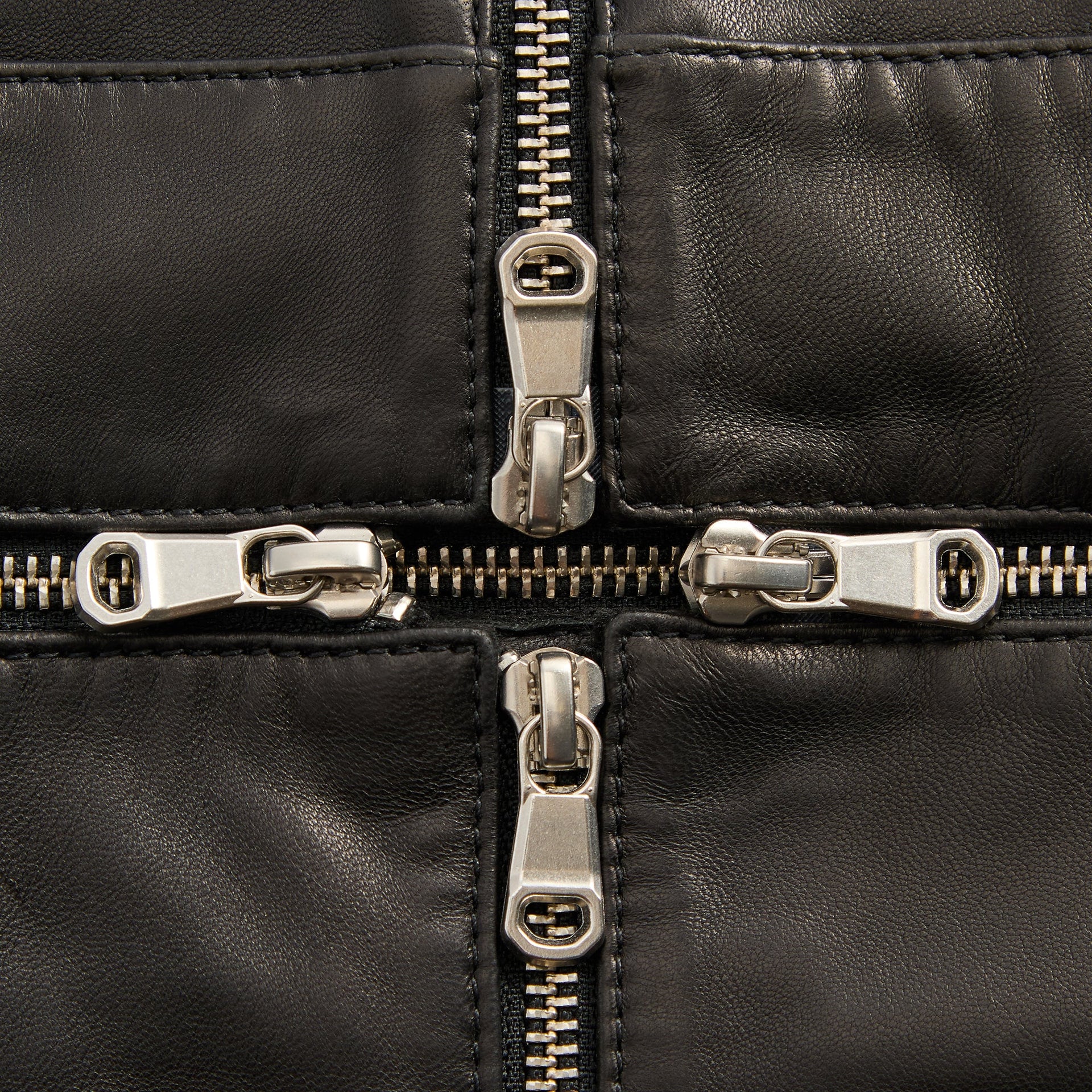 Lisa for Kith Women Hera Convertible Leather Coat - Black