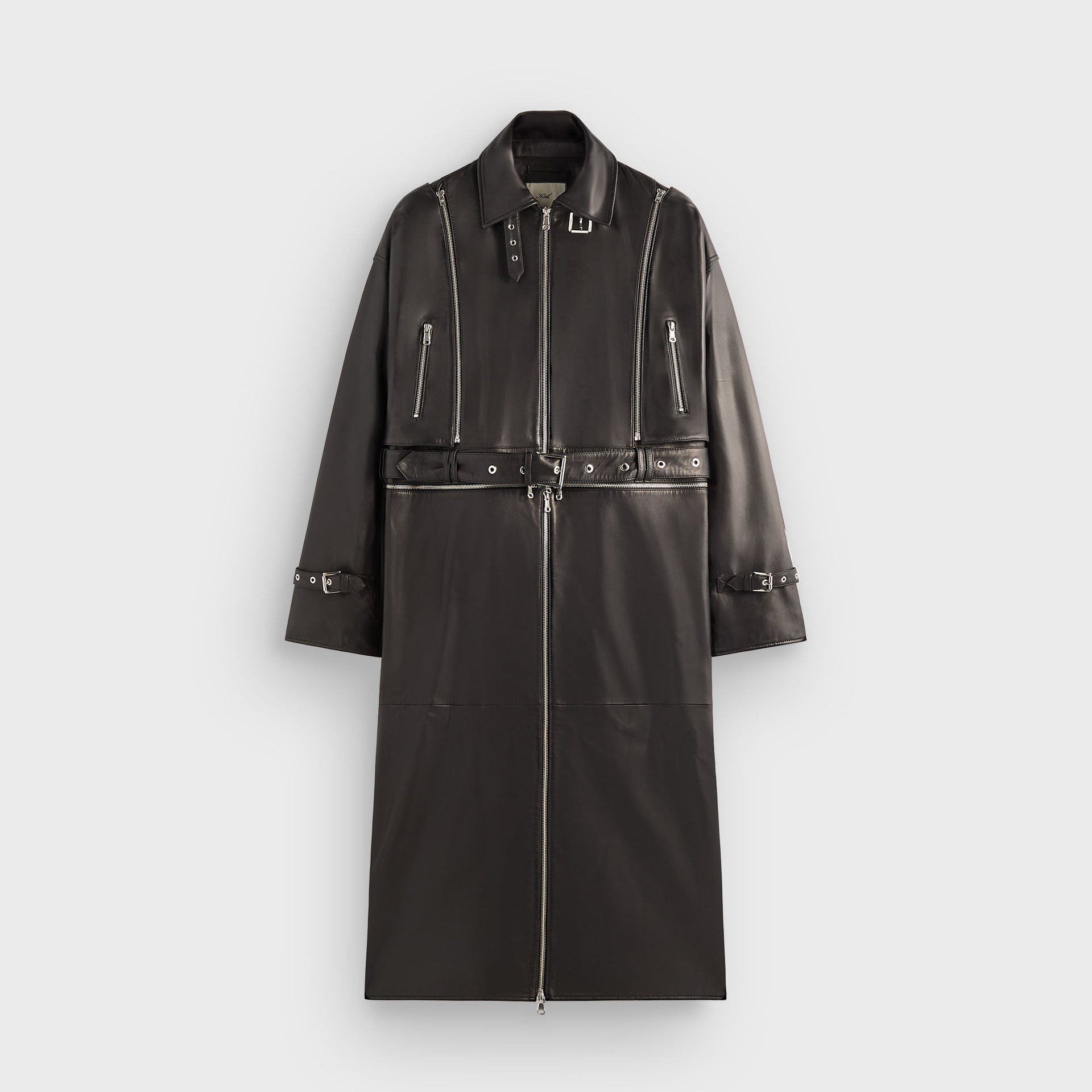 Lisa for Kith Women Hera Convertible Leather Coat - Black