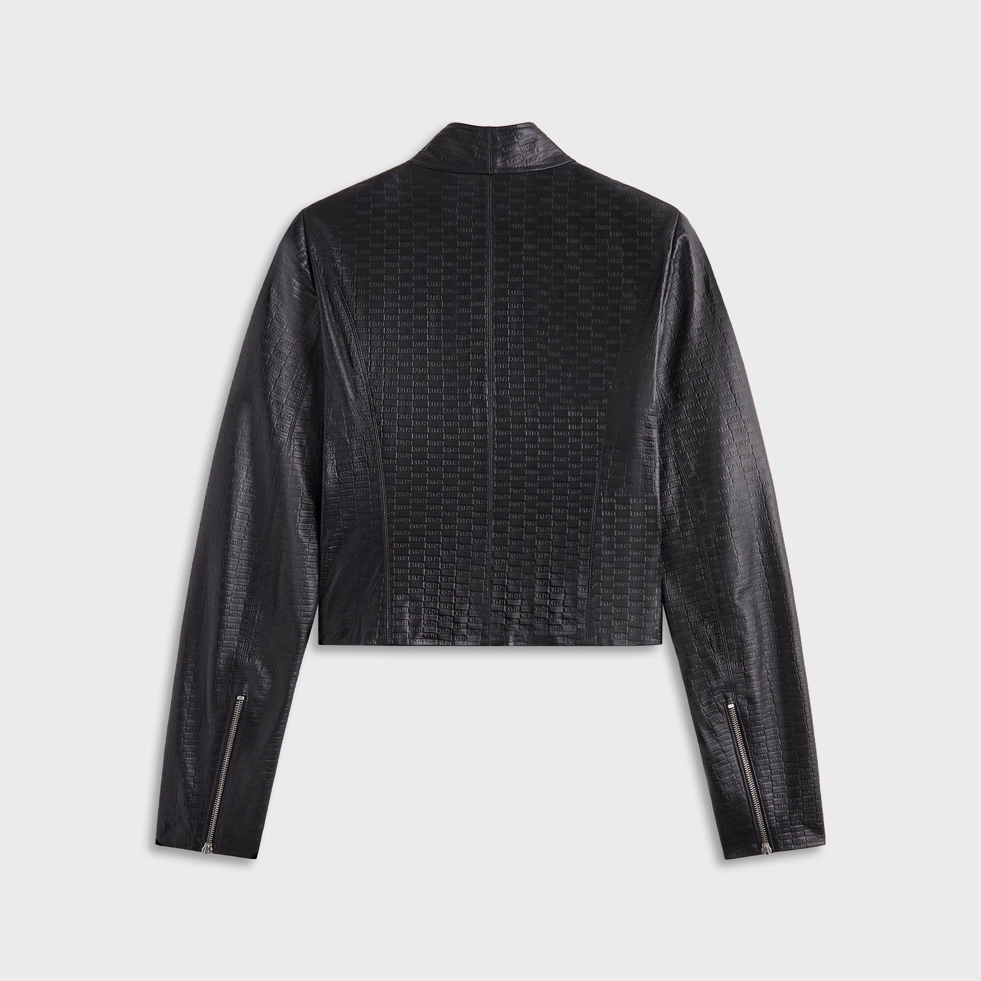 Lisa for Kith Women Nikita Monogram Leather Zip Top - Black - PH