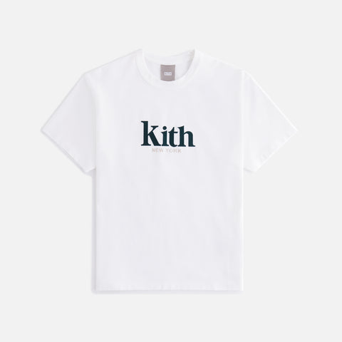 initial nylon uddybe Kith Women Mott New York Tee II - White