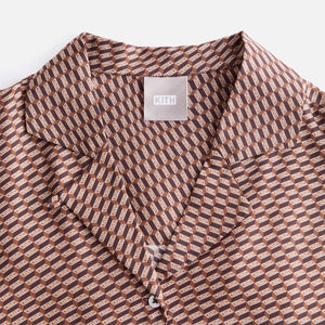 Kith Women Elena Monogram Silk Camp Shirt - Canvas