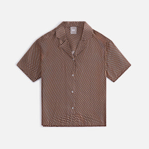 Kith Women Elena Monogram Silk Camp Shirt - Canvas