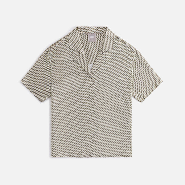 Kith Women Elena Monogram Silk Camp Shirt - Verdant